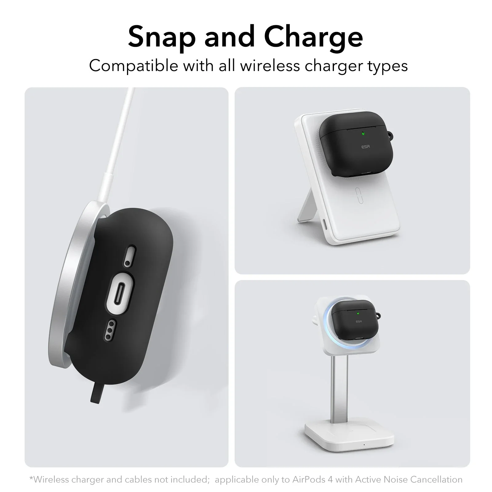 AirPods 4 Cloud Soft Case (HaloLock) - Black - Image 6