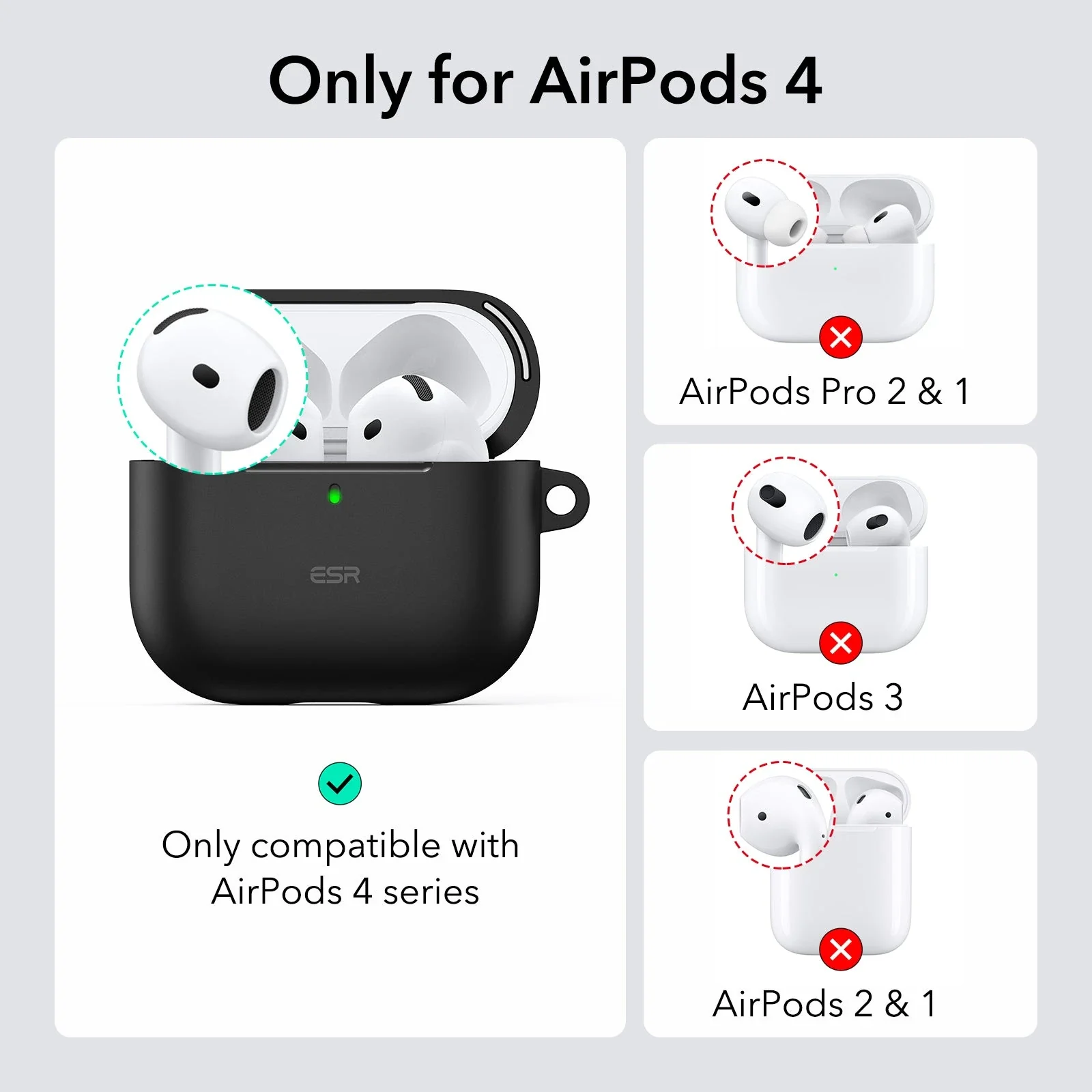 AirPods 4 Cloud Soft Case (HaloLock) - Forest Green - Image 2