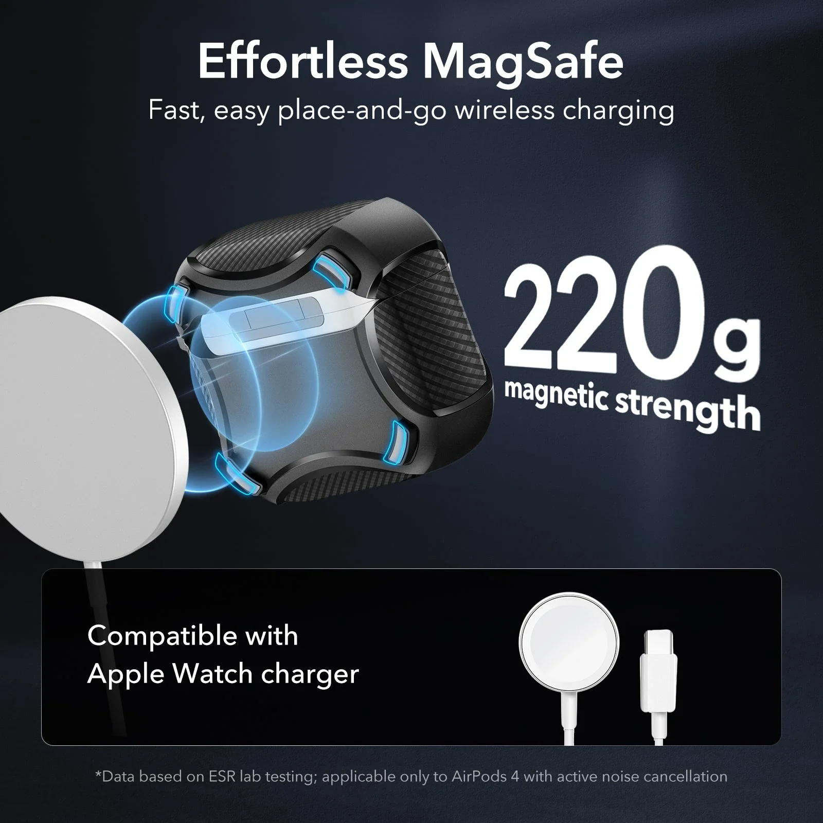 AirPods 4 Cyber Tough Case (HaloLock) - Black - Image 9