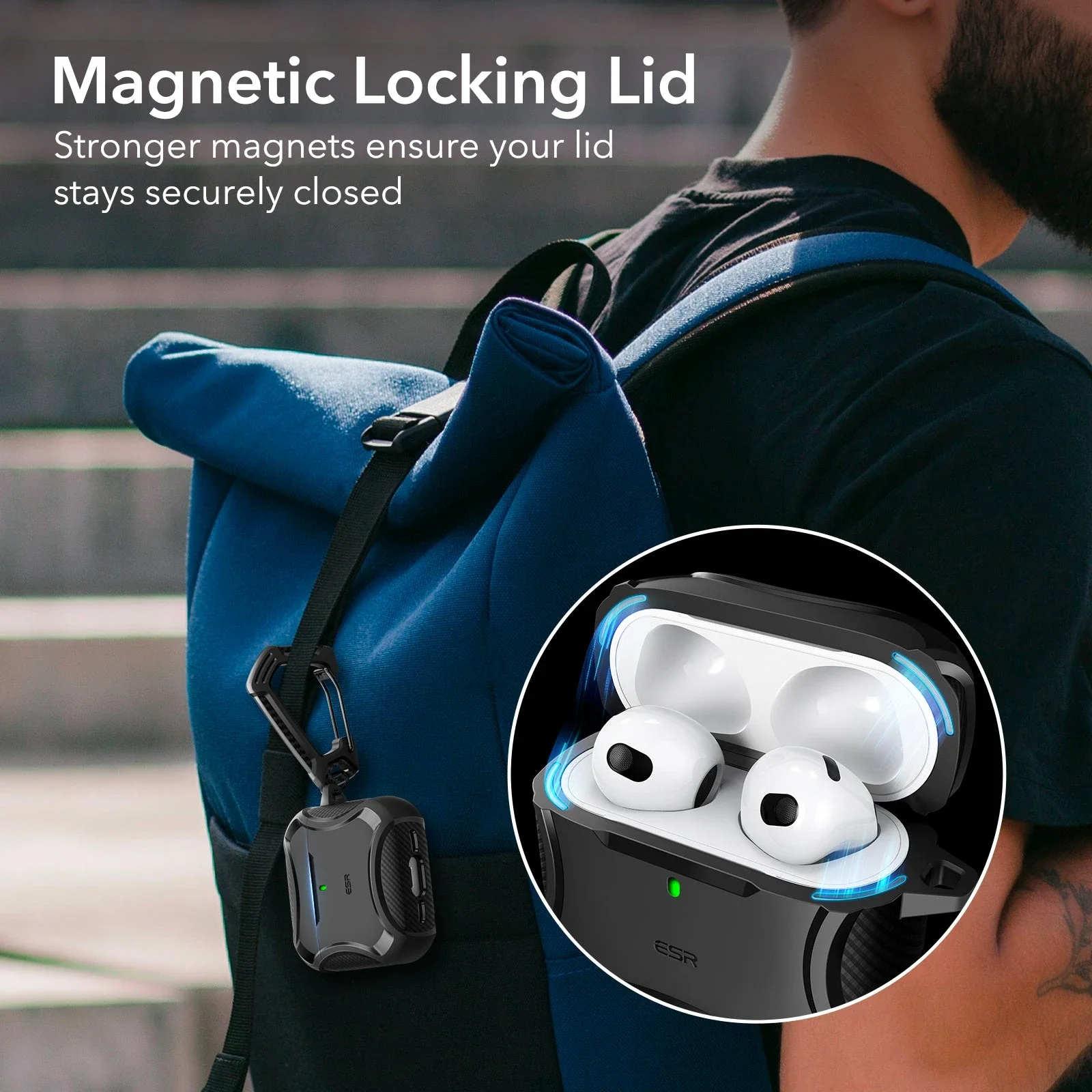 AirPods 4 Cyber Tough Case (HaloLock) - Red - Image 3