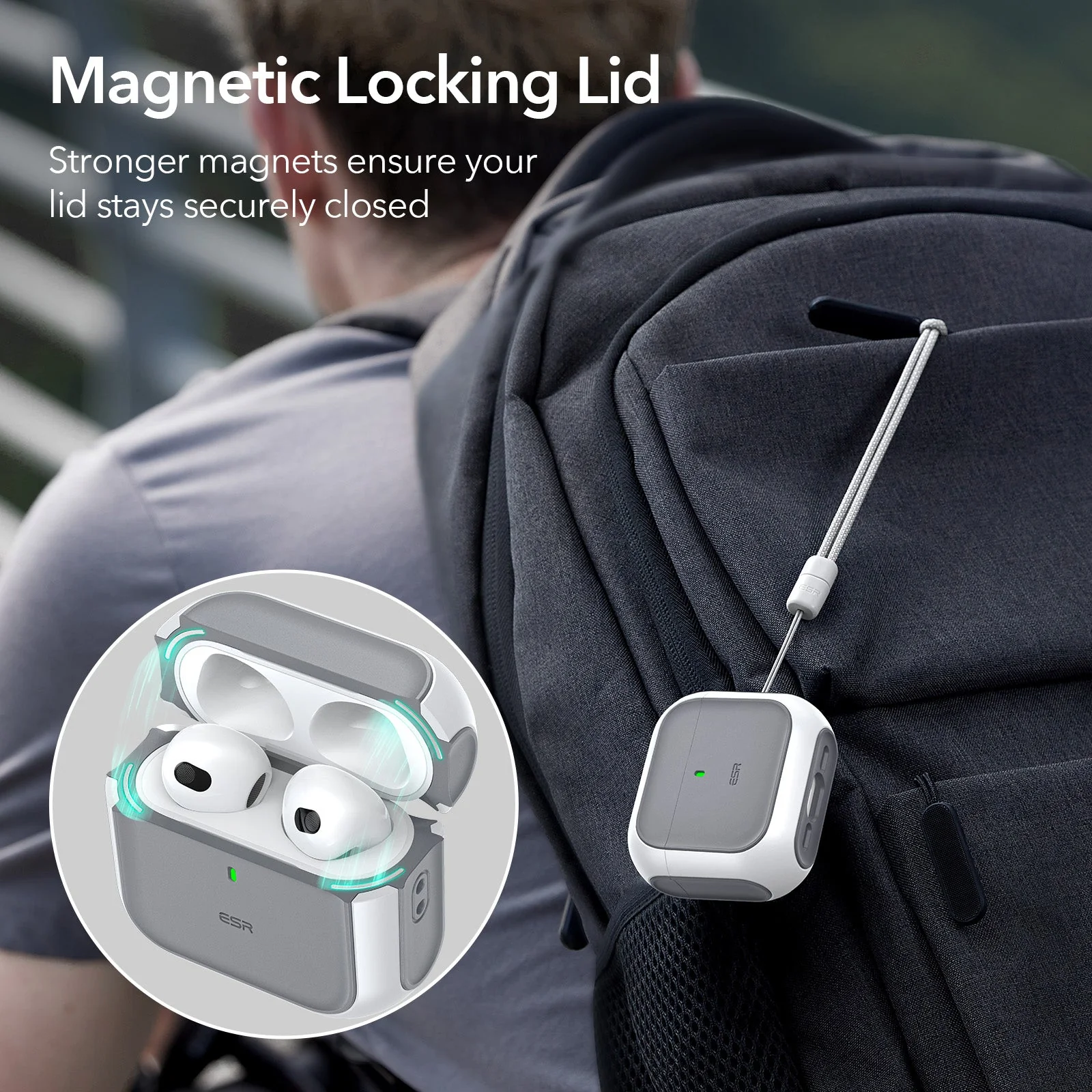 AirPods 4 Orbit Hybrid Case (HaloLock) - Titanium - Image 3