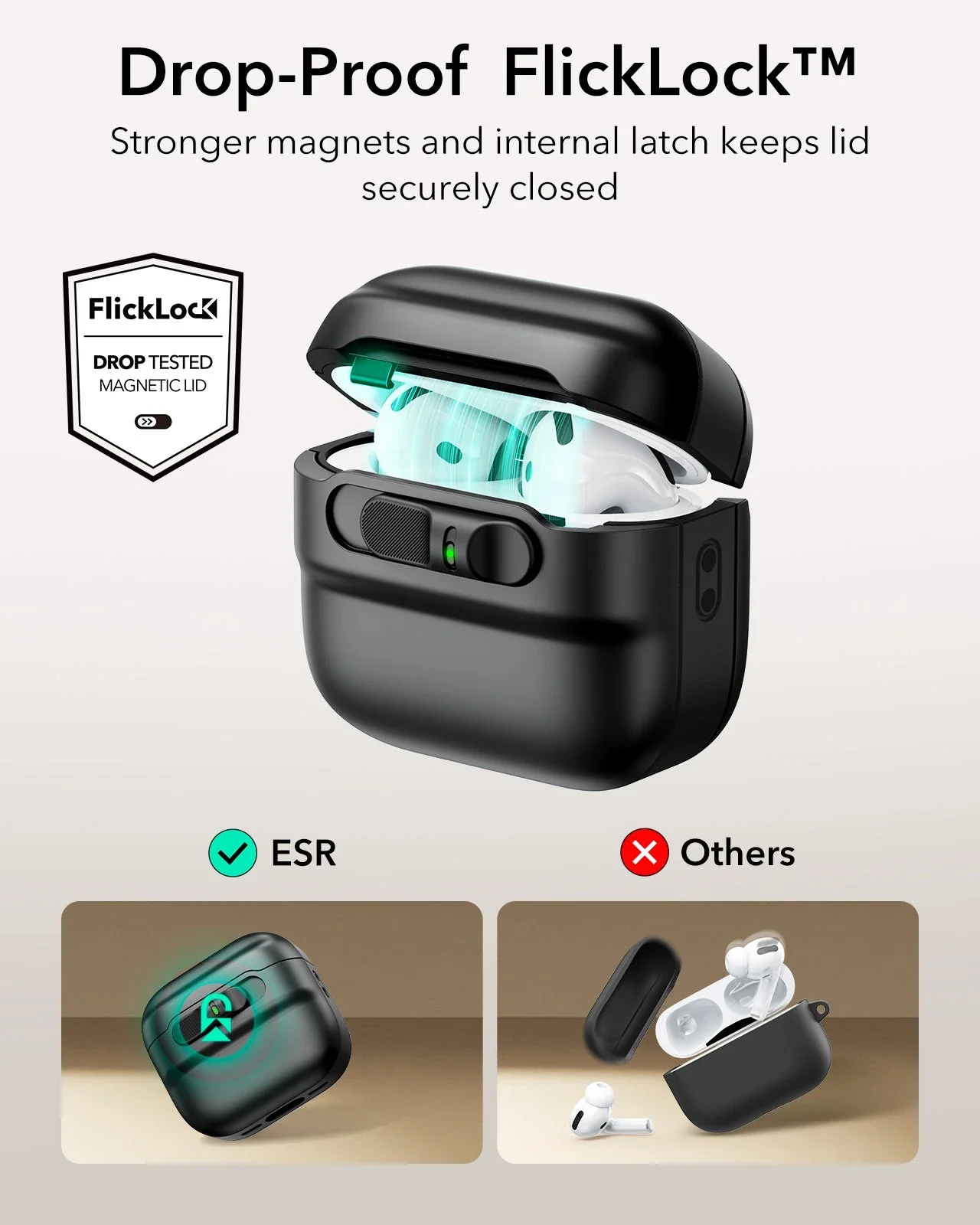 AirPods 4 Pulse FlickLock Case (HaloLock) - Dark Blue - Image 4