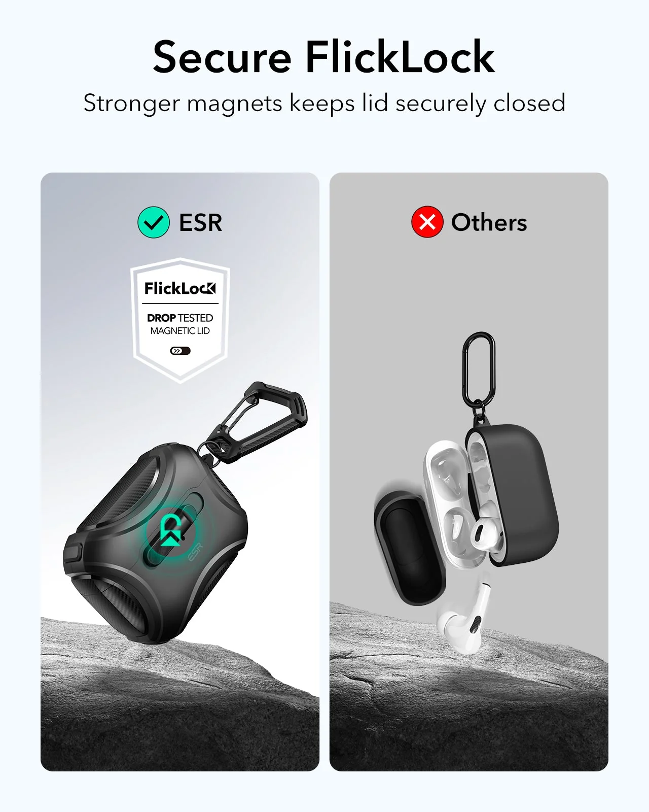 AirPods Pro (2023/2022/2019) Cyber FlickLock Case (HaloLock) - Forest Green - Image 3