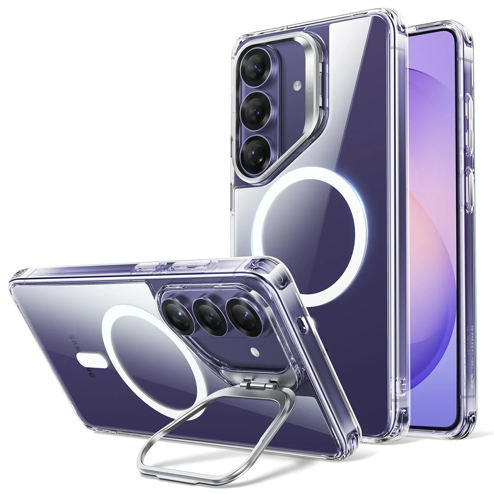 Galaxy S26 Plus Classic Hybrid Magnetic Case (Stash Stand) - Clear