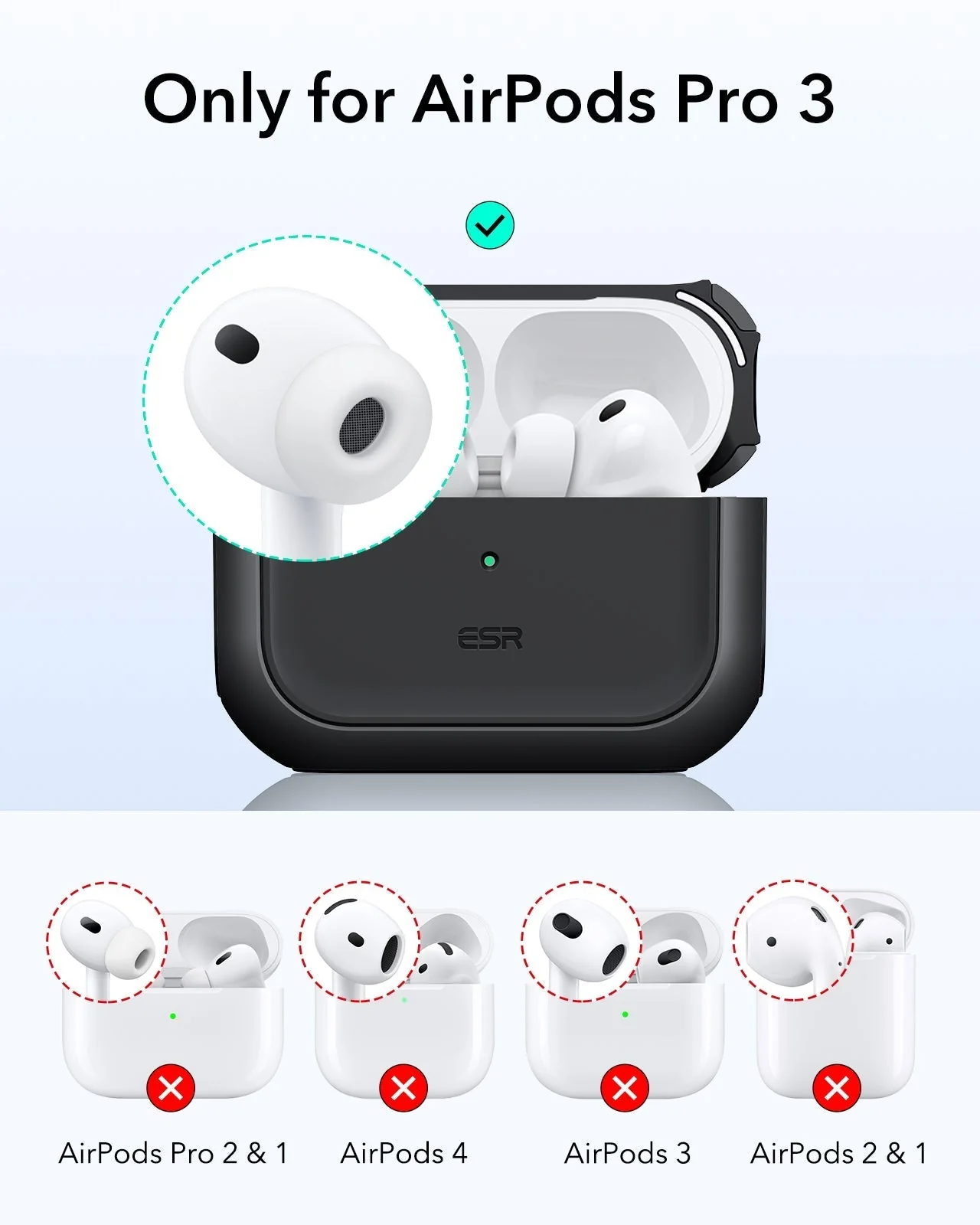 25W CryoBoost Foldable 3-in-1 Magnetic Charger and AirPods Pro 3 Orbit Hybrid Case Bundle – US Plug-Black - Image 10