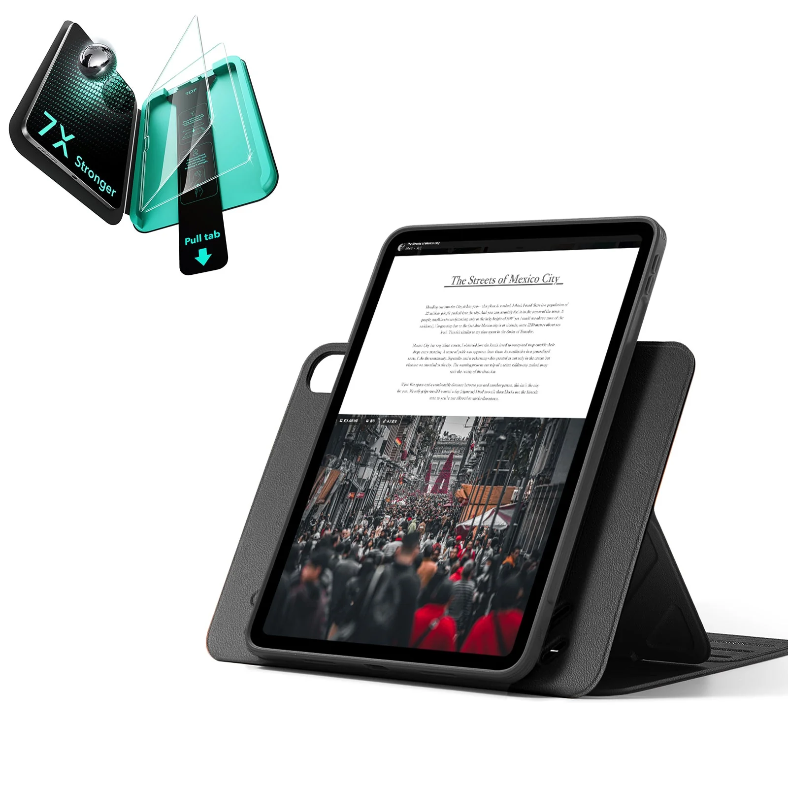 iPad Air 11" (M3) 2025 Bundle Shift Magnetic Case & Armorite® Protection - Black