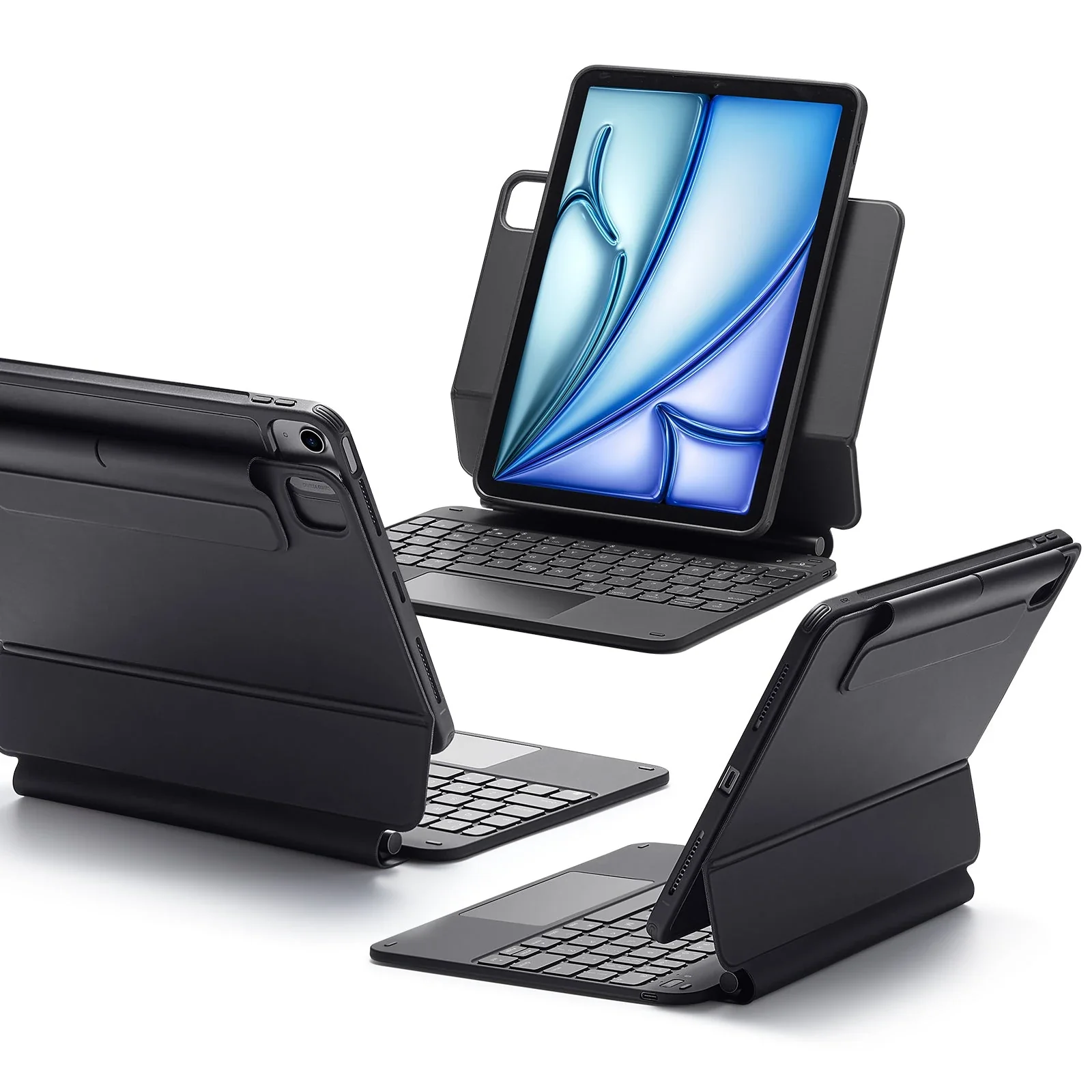 iPad Air 11" (M4) 2026 Rebound Magnetic Keyboard Case 360 - US Layout-Black
