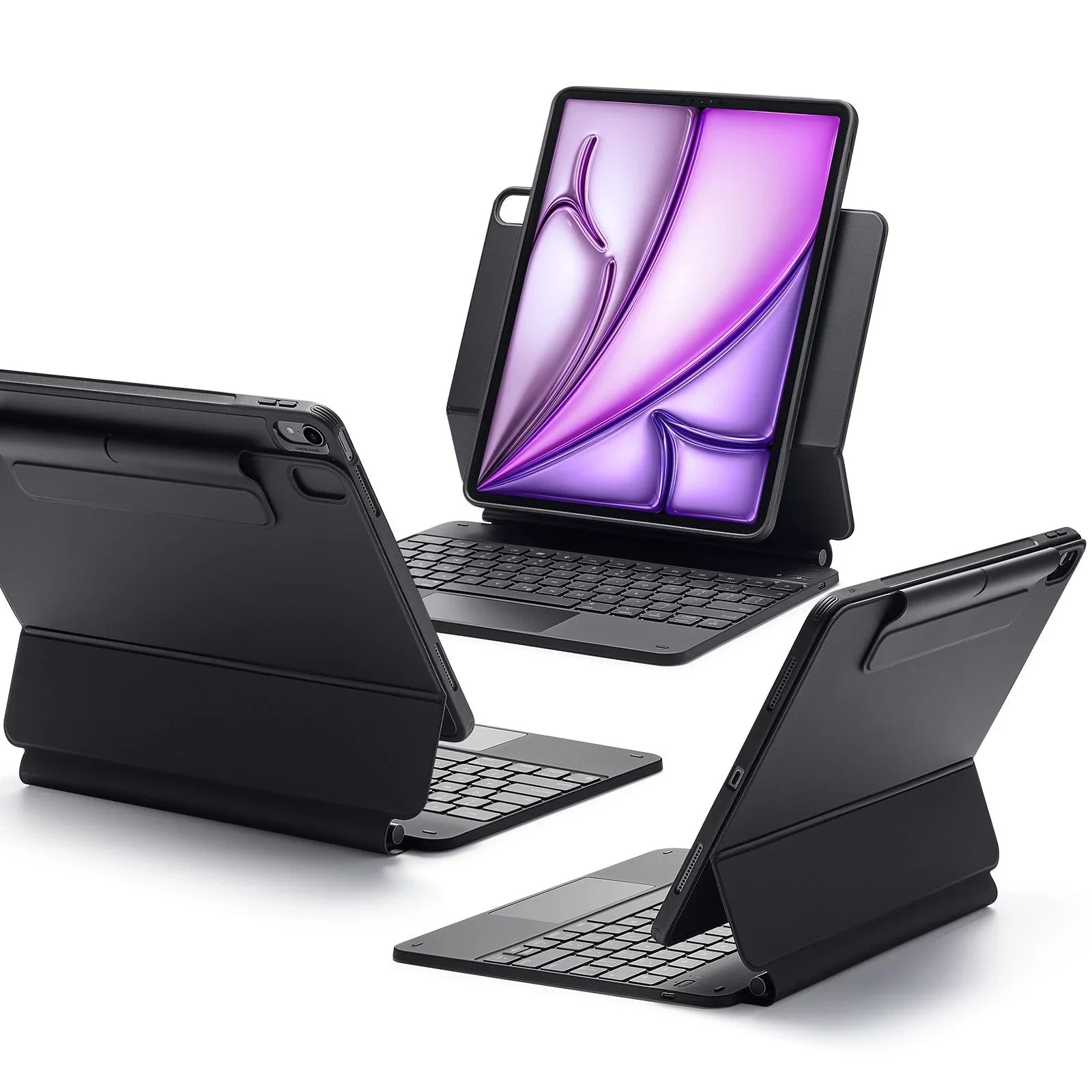 iPad Air 13" (M4) 2026 Rebound Magnetic Keyboard Case 360 - US Layout-Black - Image 3