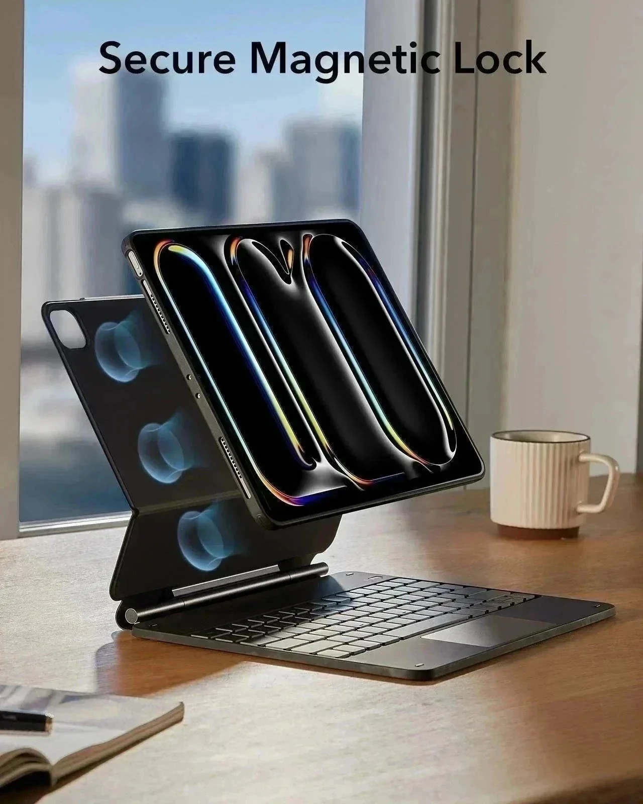 iPad Pro 13ʺ (2025) Bundle Rebound Magnetic Keyboard Case 360 & Paper-Feel Screen Protectors - US Layout-Black - Image 5