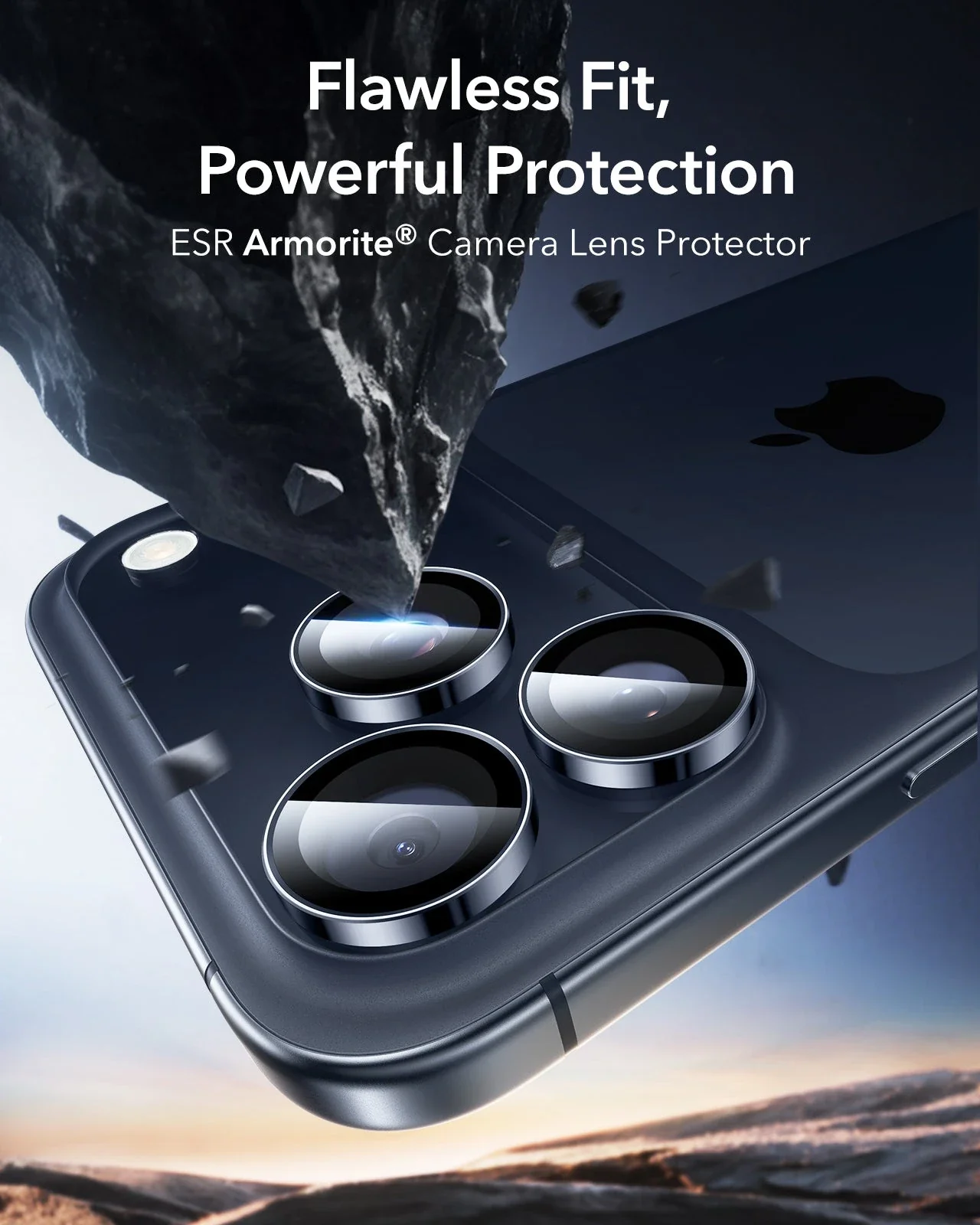 iPhone 17 Pro Max/17 Pro Armorite®️ Camera Lens Protector - Blue - Image 2
