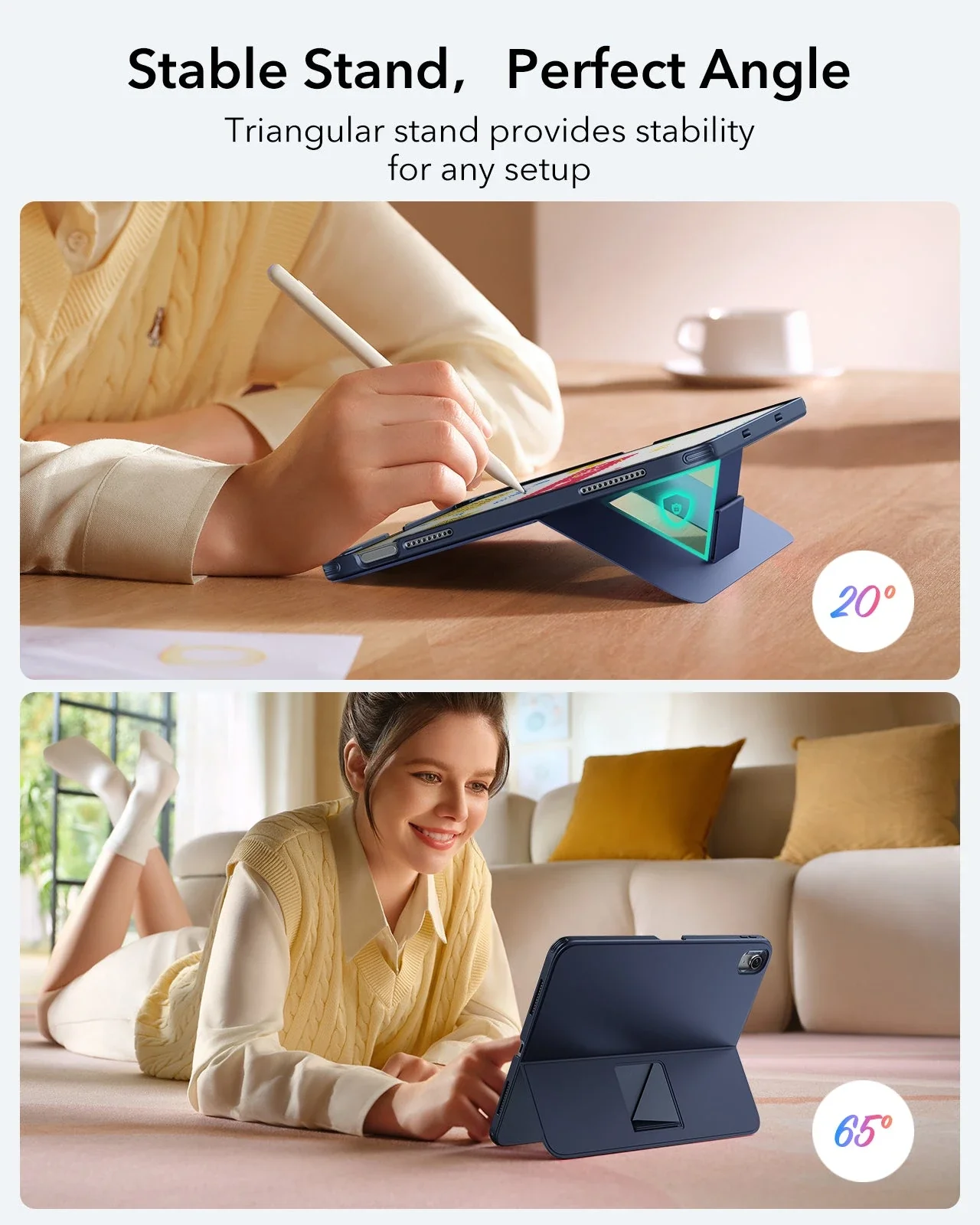 iPad 11" (A16) 2025 Flex Keyboard Case (Detachable)  - US Layout-Blue - Image 6