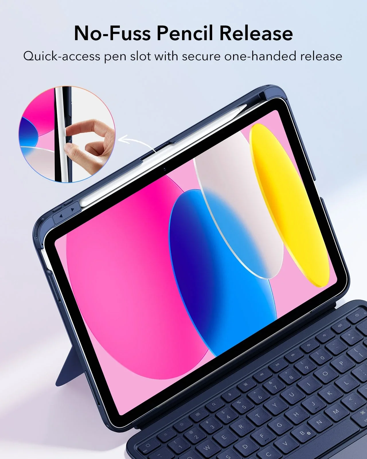 iPad 11" (A16) 2025 Flex Keyboard Case (Detachable)  - US Layout-Blue - Image 9