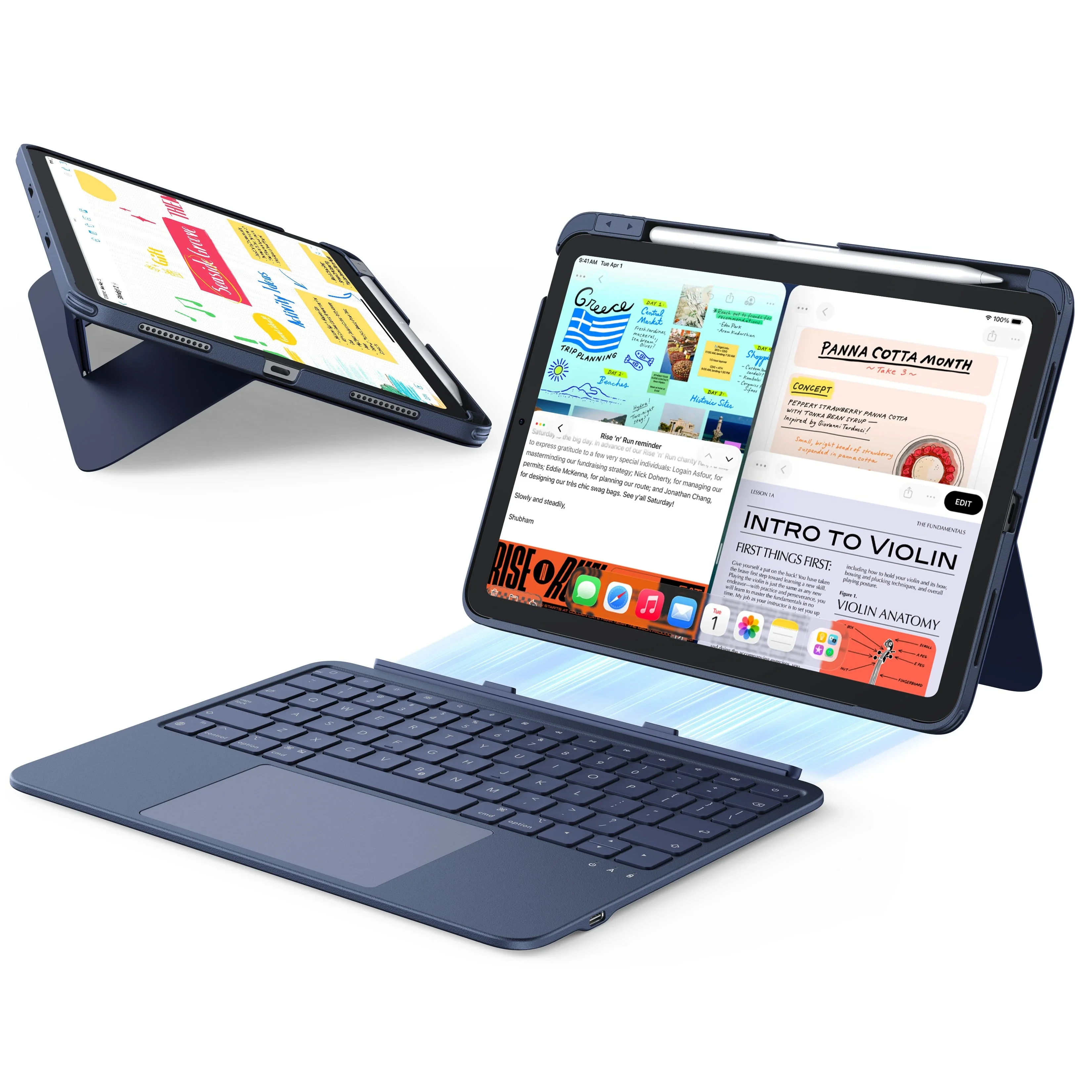 iPad 10th Gen Flex Keyboard Case (Detachable)  - US Layout-Blue