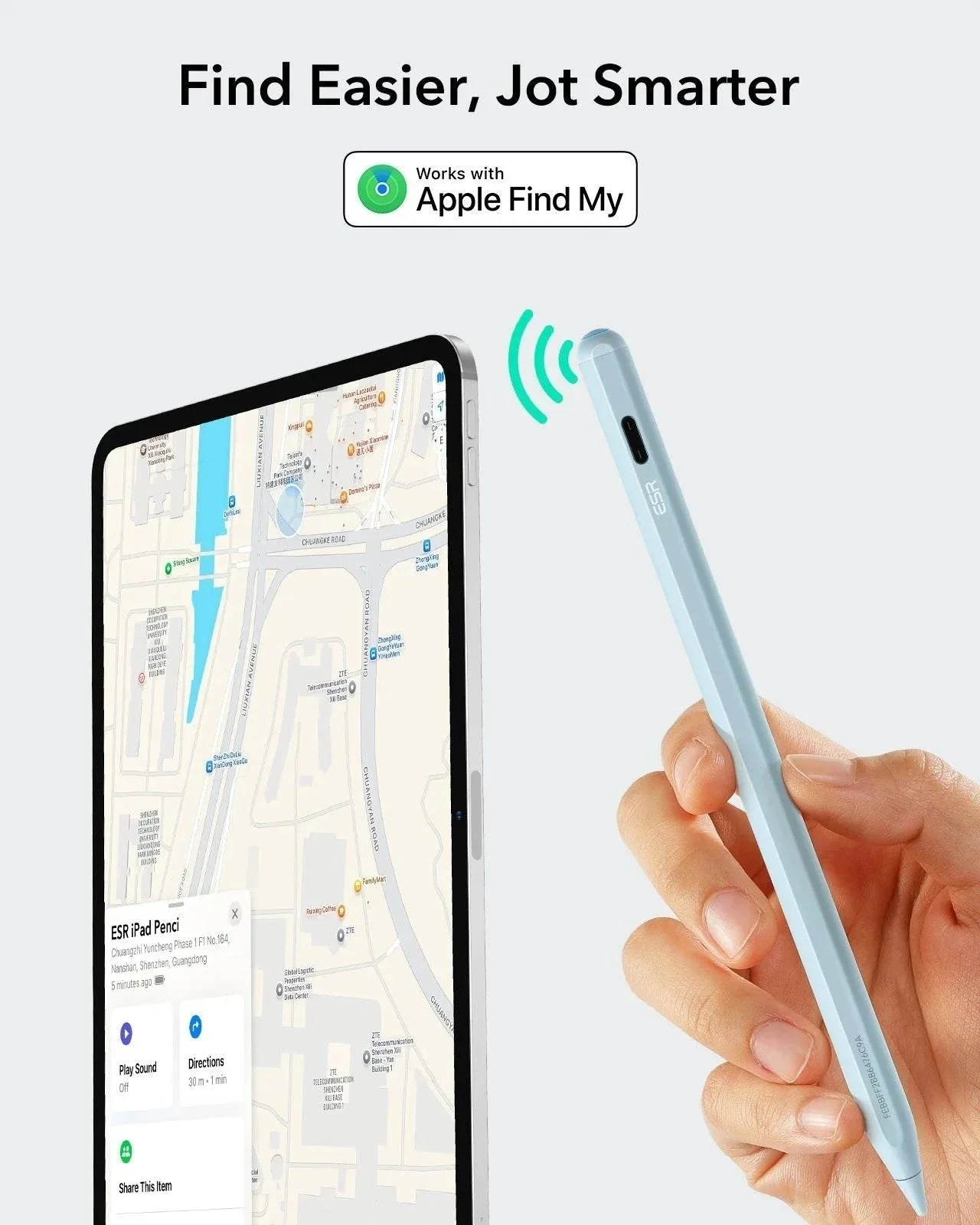 Geo Digital Pencil with Built-in Find My - Blue - Image 3