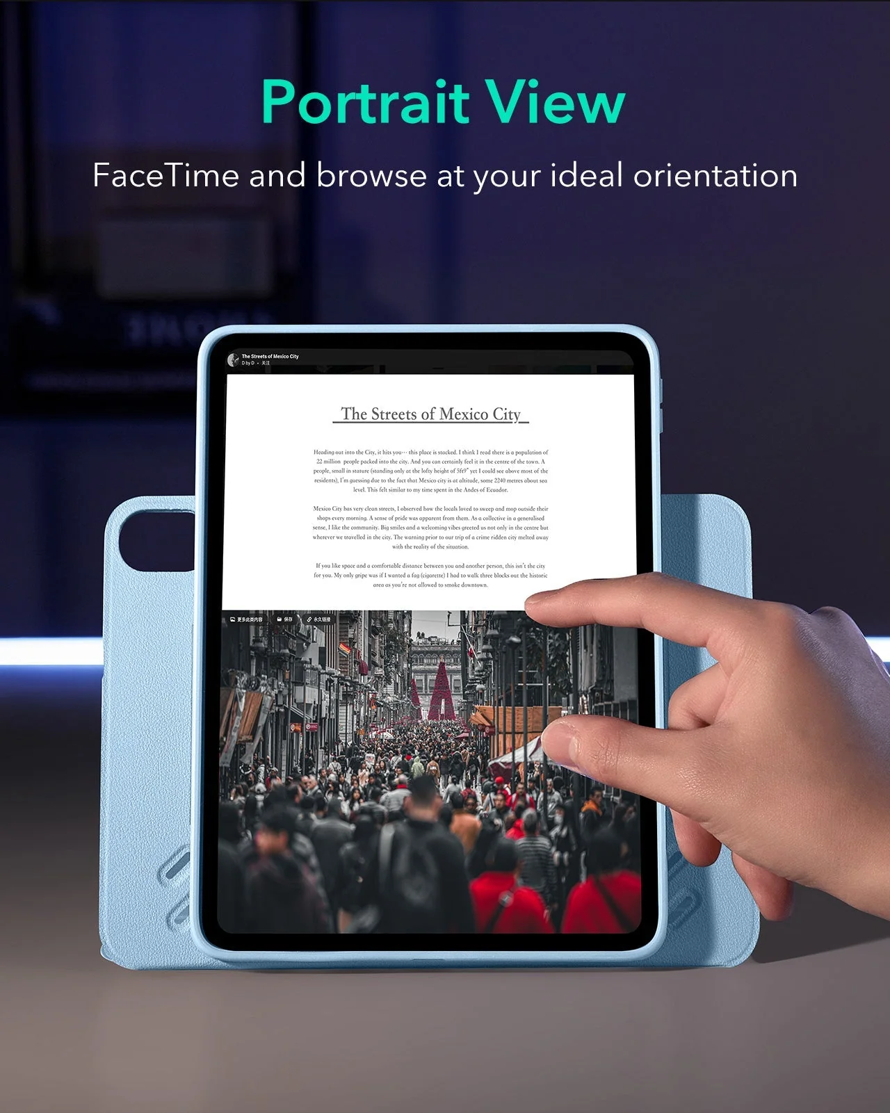 iPad Air 13" (M4) 2026 Shift Magnetic Case - Blue - Image 5
