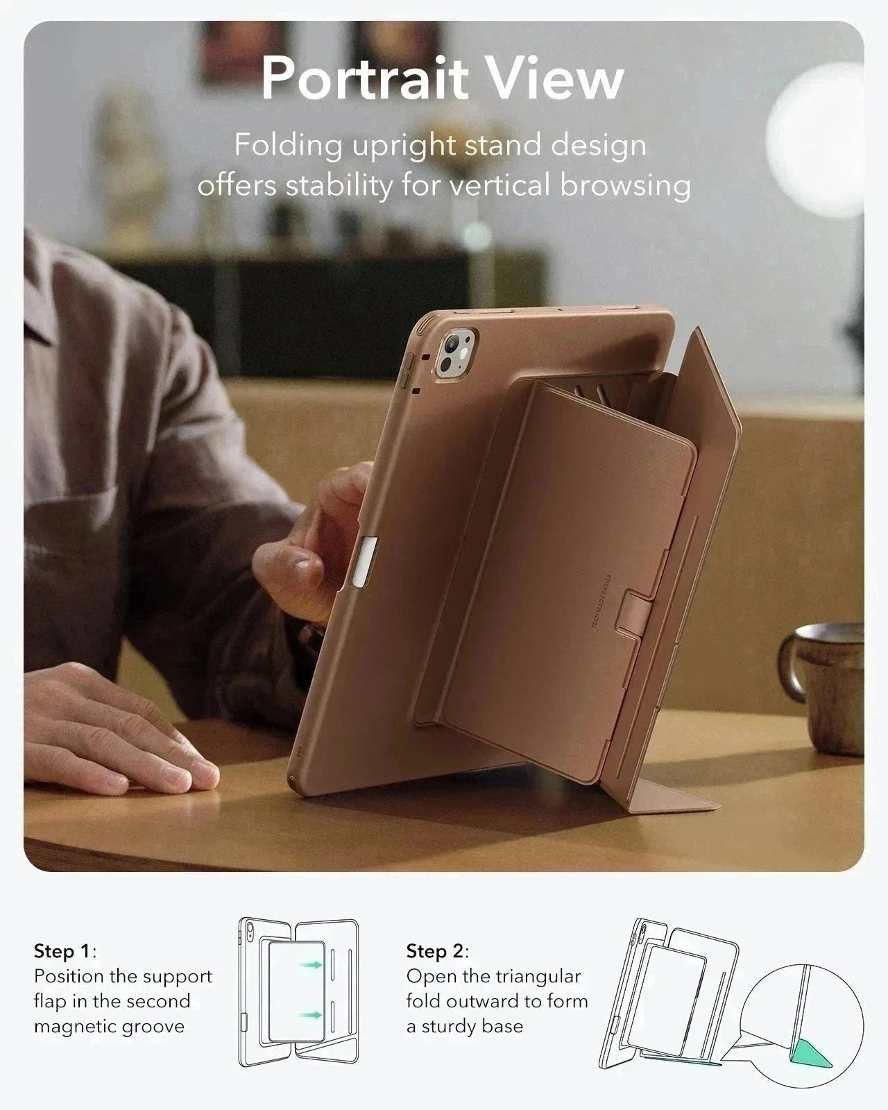 iPad Pro 13ʺ (2025) Flip Transformation Bundle - Brown - Image 7