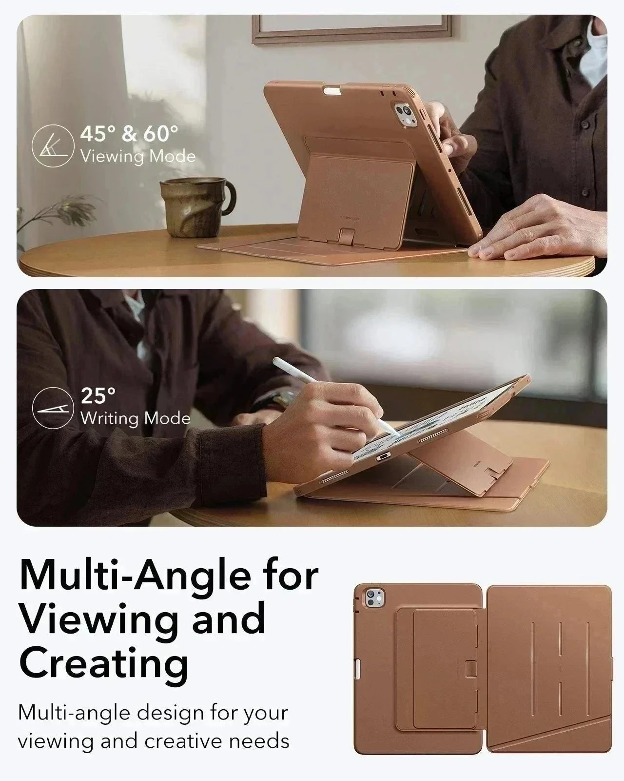 iPad Pro 13ʺ (2025) Flip Transformation Bundle - Brown - Image 8