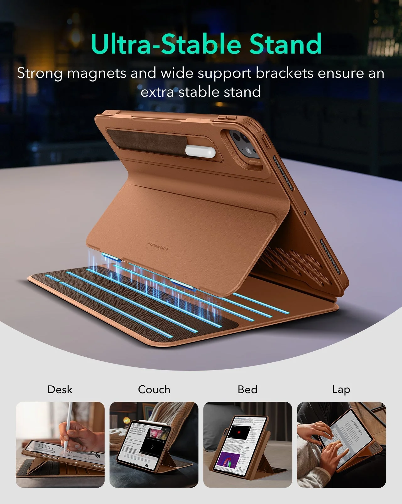 iPad Pro 13" (2025) Bundle Shift Magnetic Case & Armorite® Protection - Brown - Image 4