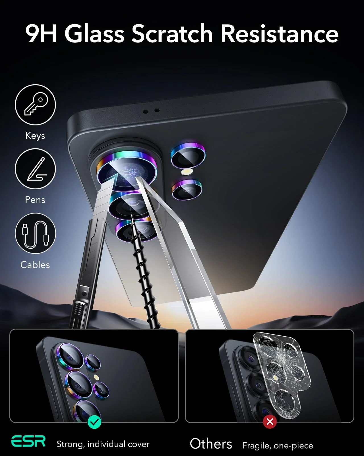 Galaxy S26 Ultra Armorite® Camera Lens Protector - Chromatic - Image 6