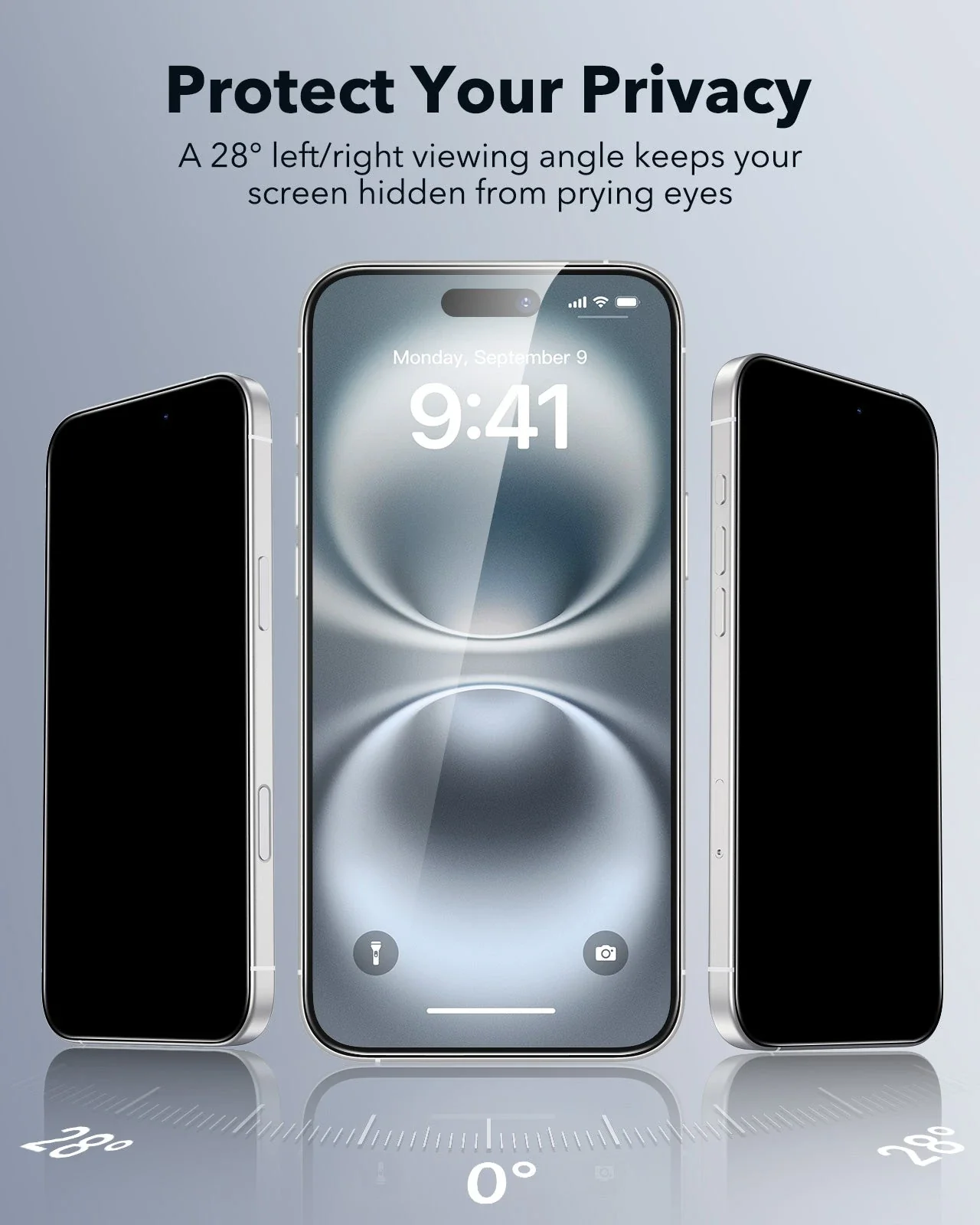iPhone 16 Plus/15 Plus UltraFit Classic Privacy Screen Protector - 3 Pack - Image 3