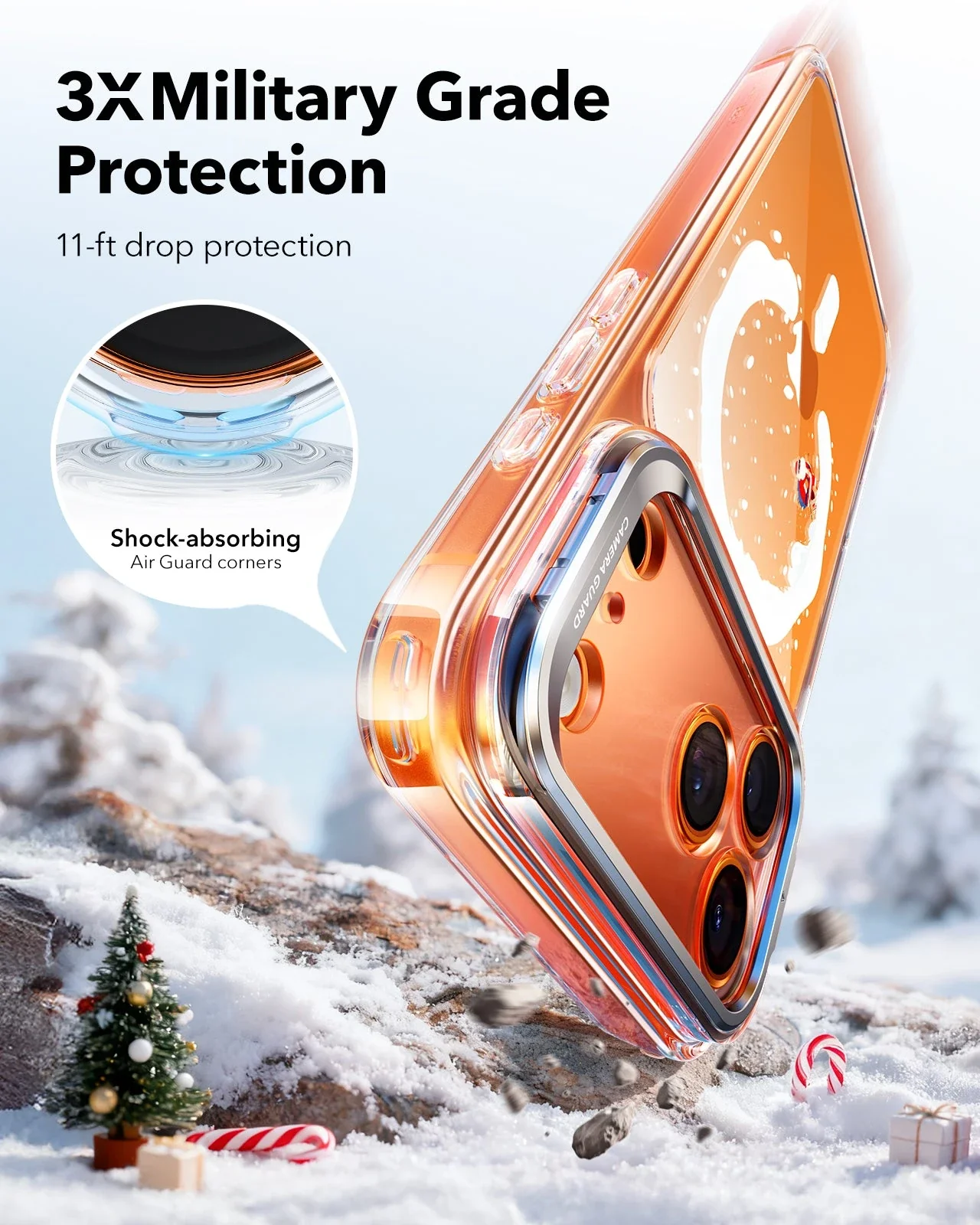 iPhone 17 Pro Max Classic Hybrid Magnetic Case (Camera Control, Stash Stand) - Santa Skater - Image 6