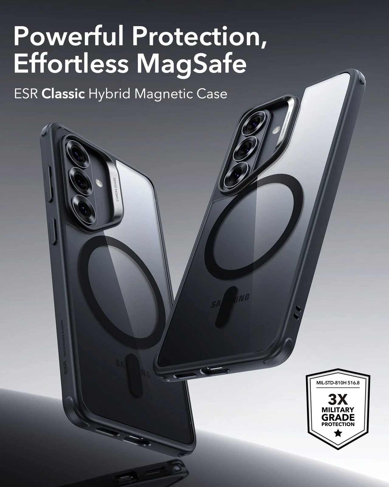 Galaxy S26 Plus Classic Hybrid Magnetic Case - Clear Black - Image 2