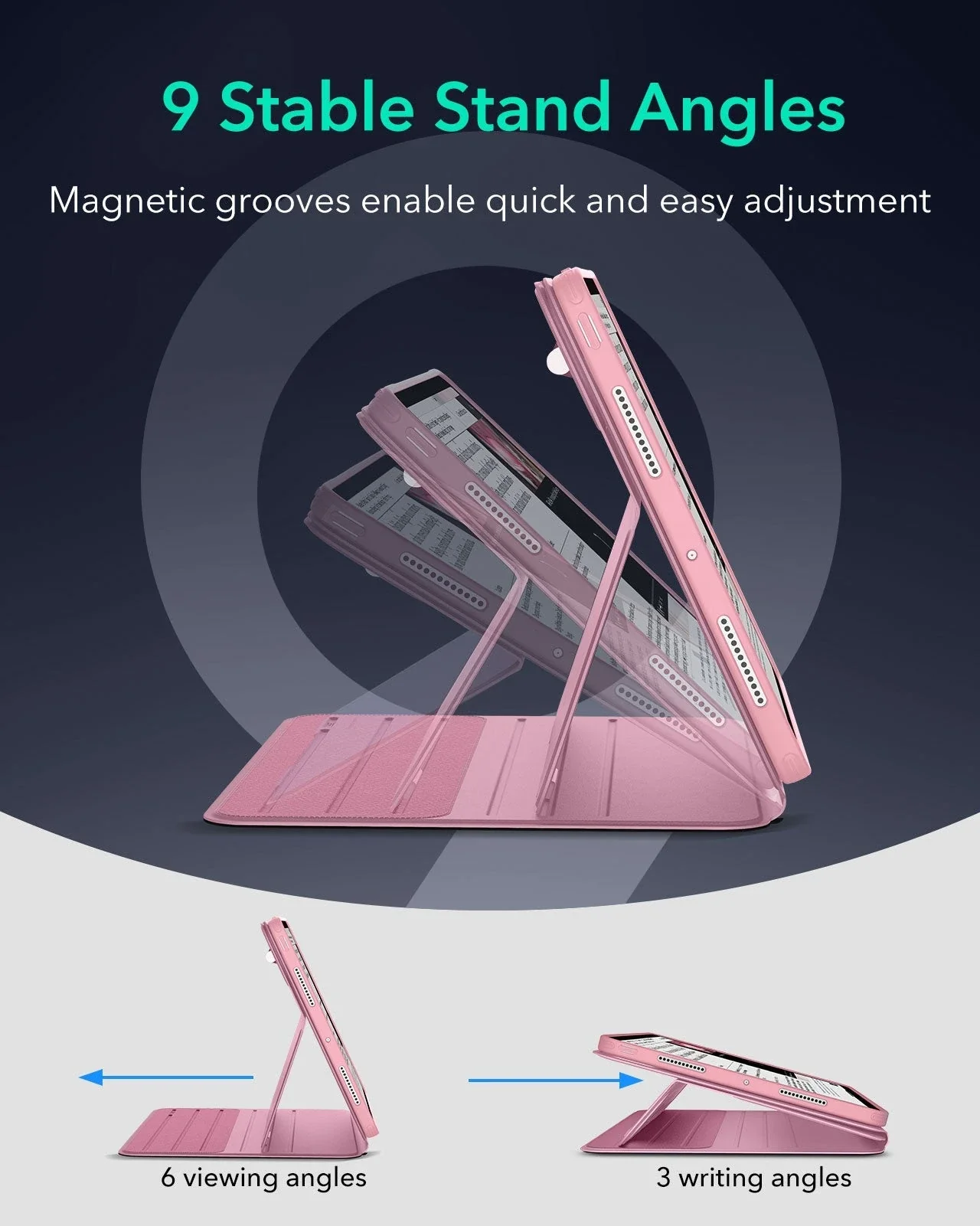 iPad Pro 11" (2025) Bundle Shift Magnetic Case & Armorite® Protection - Pink - Image 7
