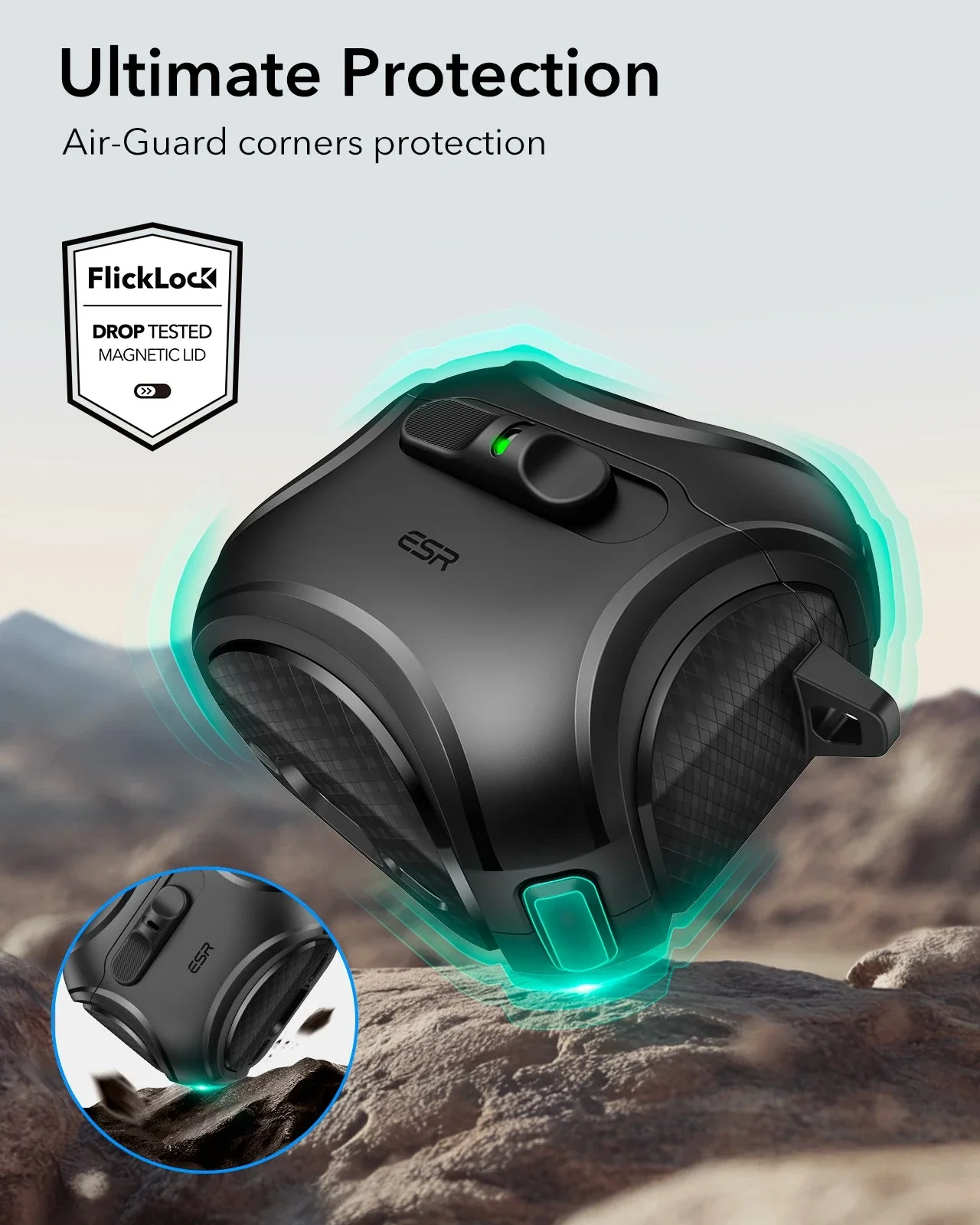 Cyber FlickLock Everyday-Carry Bundle for AirPods 4 - Silver - Image 8