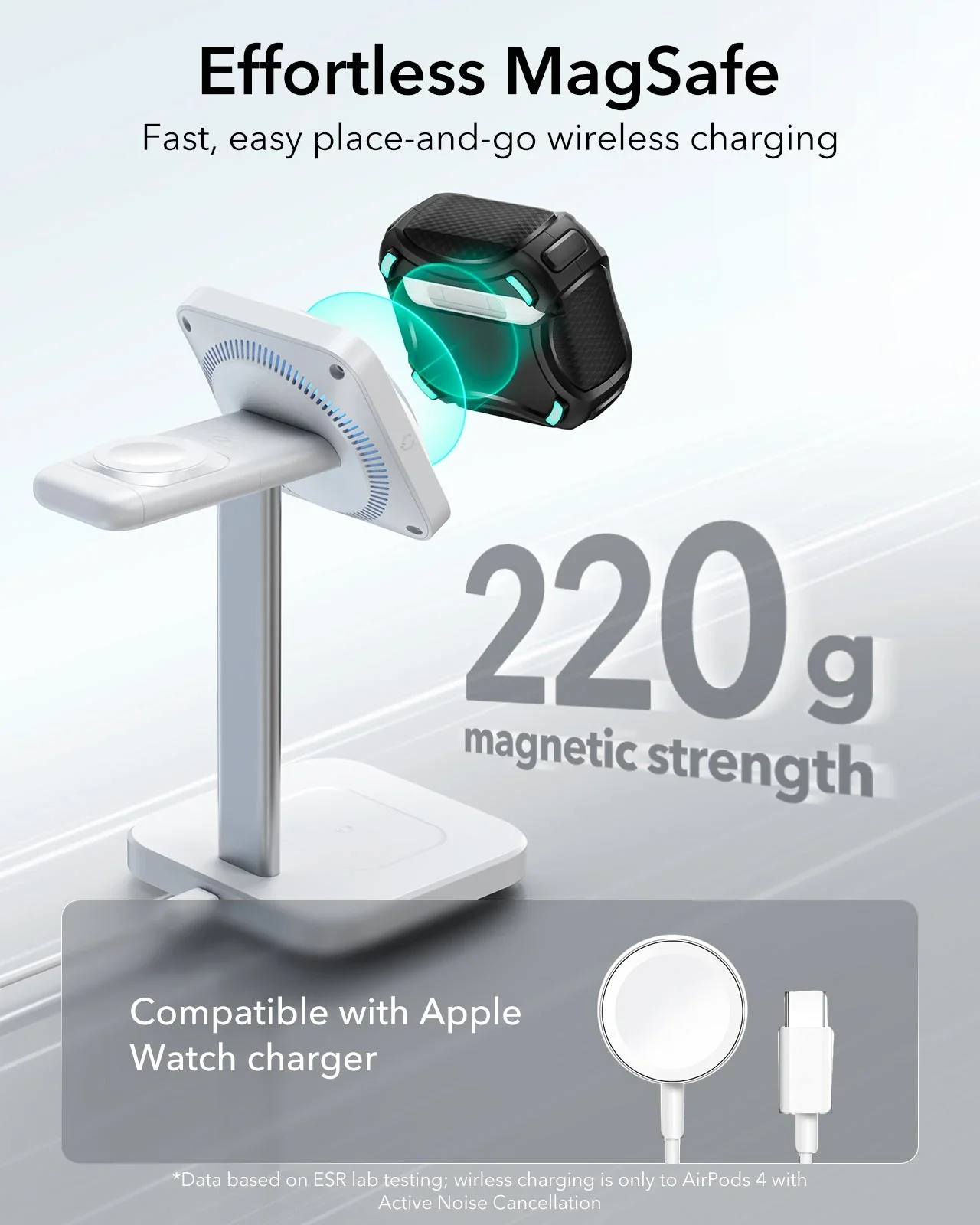 Cyber FlickLock Snap-and-Charge Bundle for AirPods 4 - Silver - Image 7