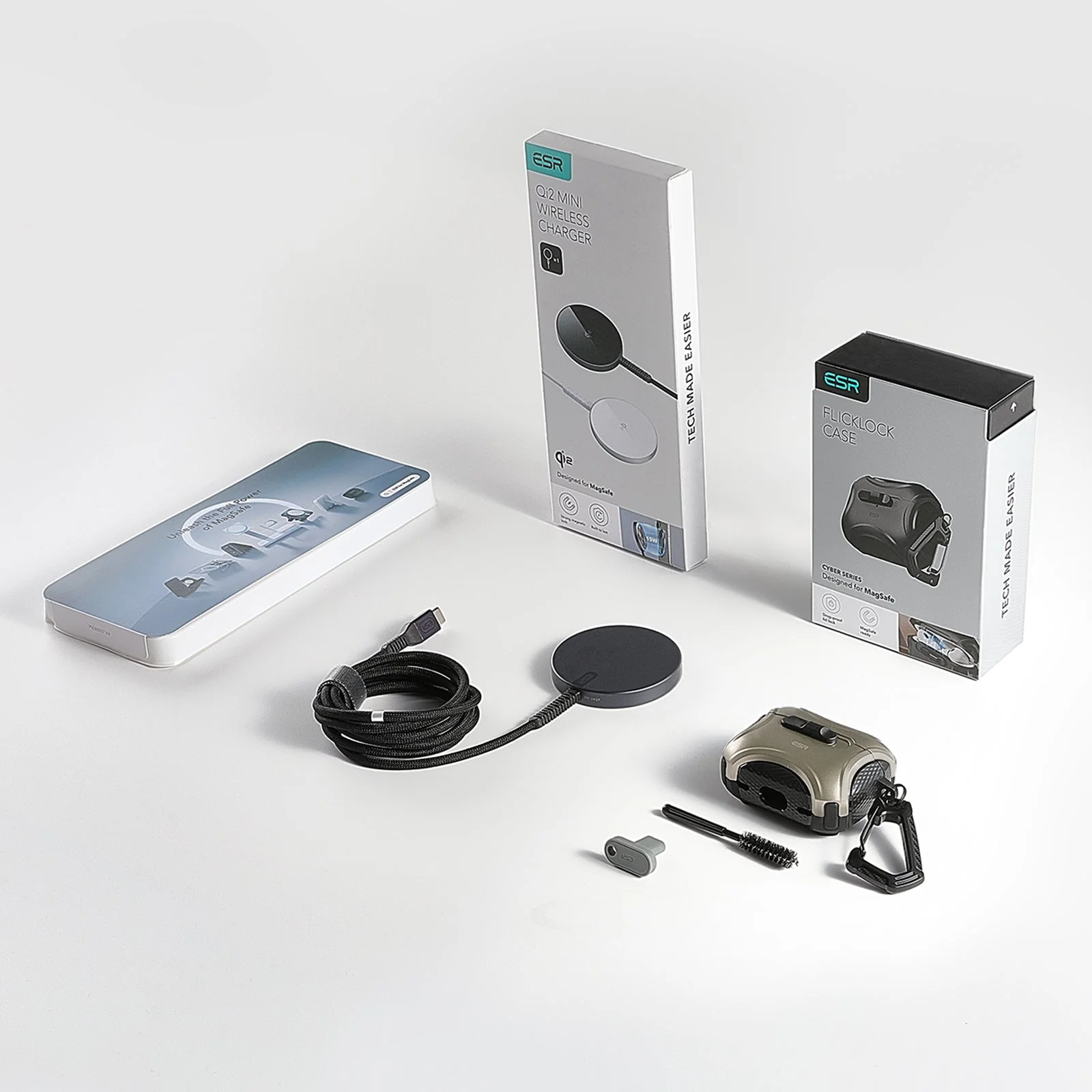 Cyber FlickLock Snap-and-Charge Bundle for AirPods Pro (2023/2022/2019) - Purple - Image 2