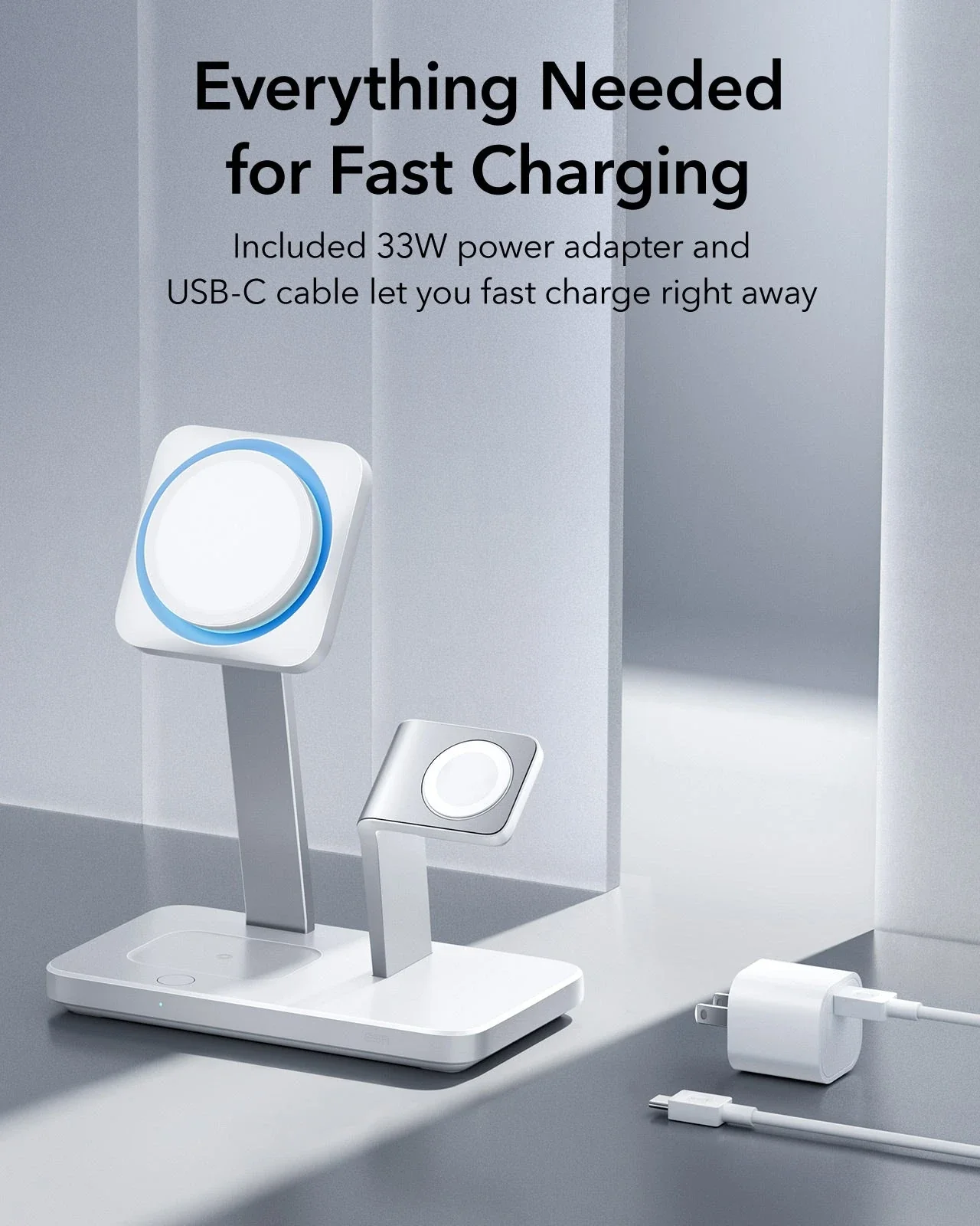 25W 3-in-1 Wireless Charger with MagSafe + CryoBoost - UK Plug - Image 4