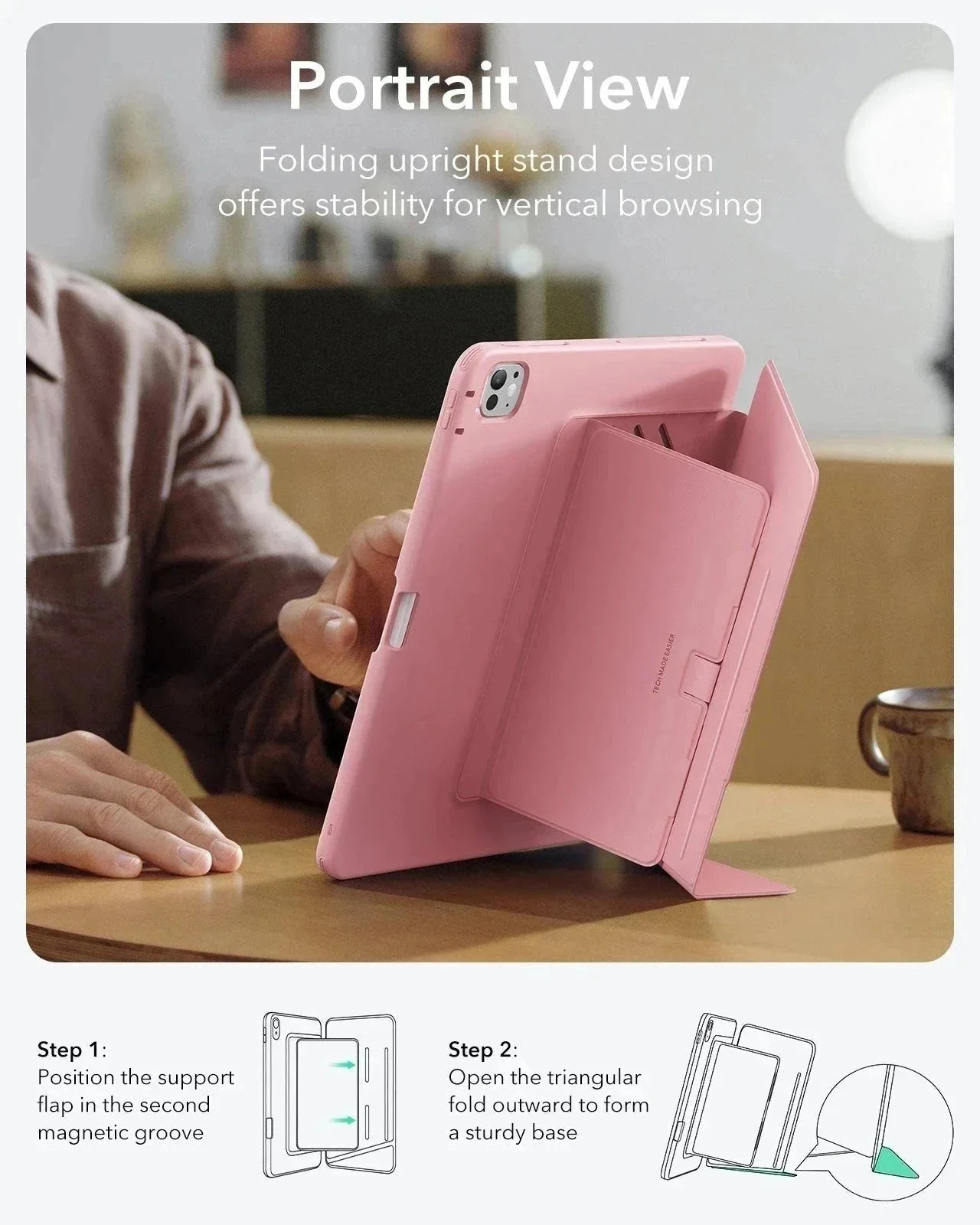 iPad Pro 11ʺ (2025) Flip Transformation Bundle - Pink - Image 4
