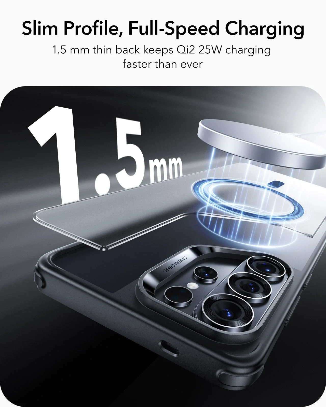 Galaxy S26 Ultra Classic Hybrid Magnetic Case - Frosted Black - Image 7