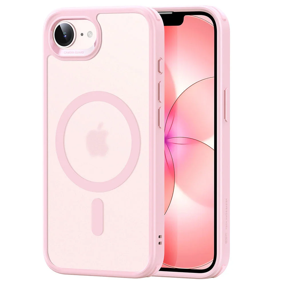 iPhone 17e Classic Hybrid Magnetic Case - Frosted Bubblegum Pink
