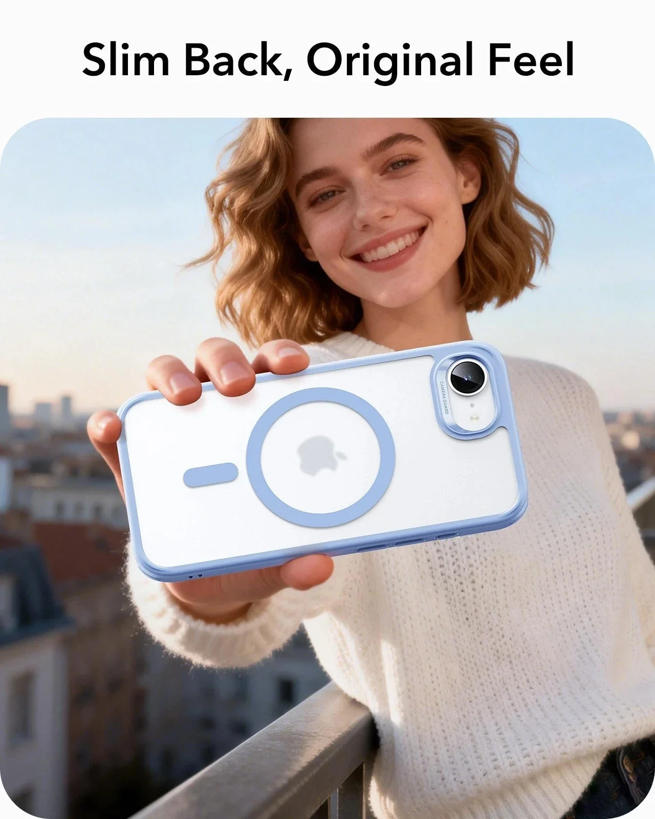 iPhone 17e Classic Hybrid Magnetic Case - Frosted Light Blue - Image 7
