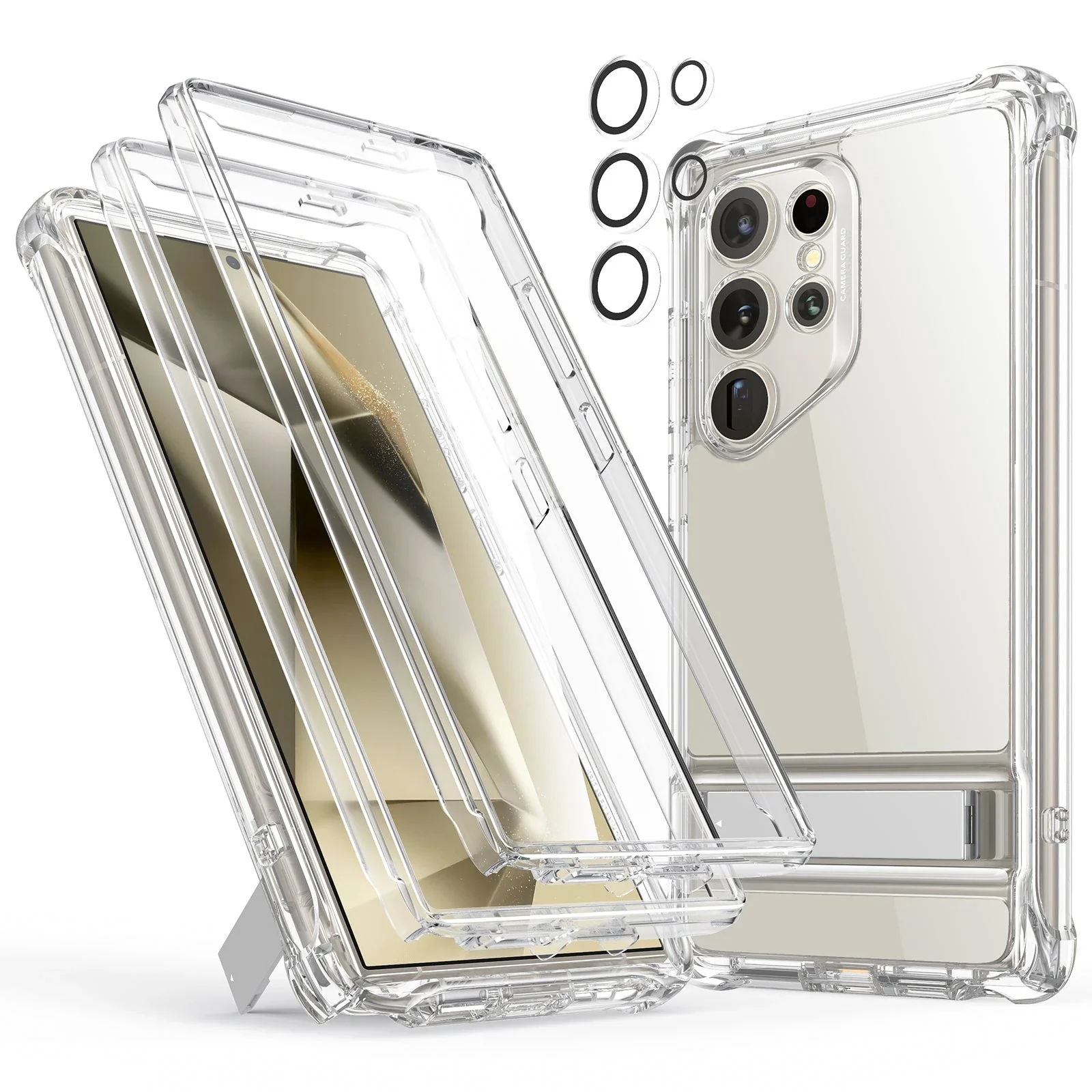 Galaxy S24 Ultra Armor Kickstand Case - Clear