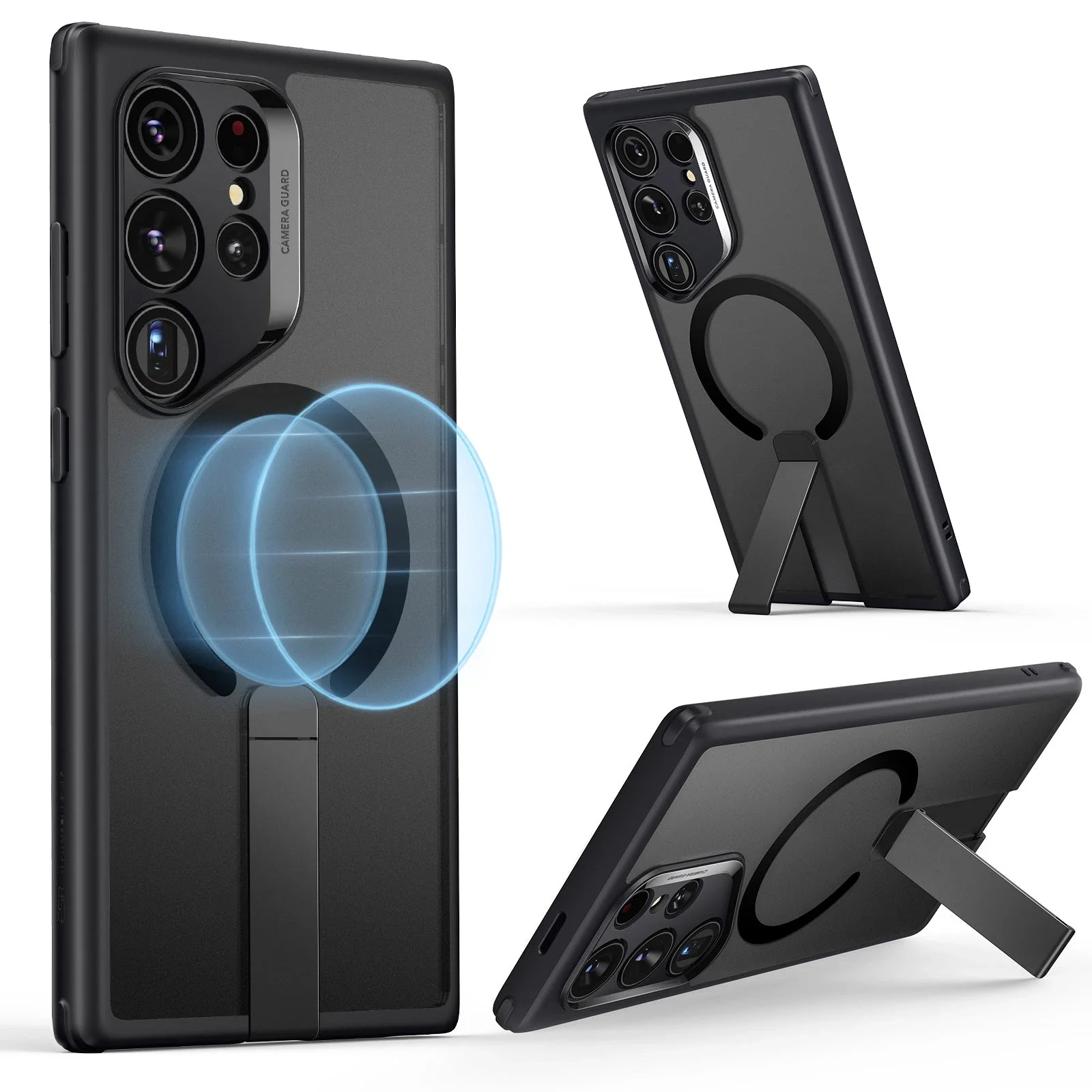 Galaxy S24 Ultra Boost Flickstand Case (HaloLock) - Frosted Black