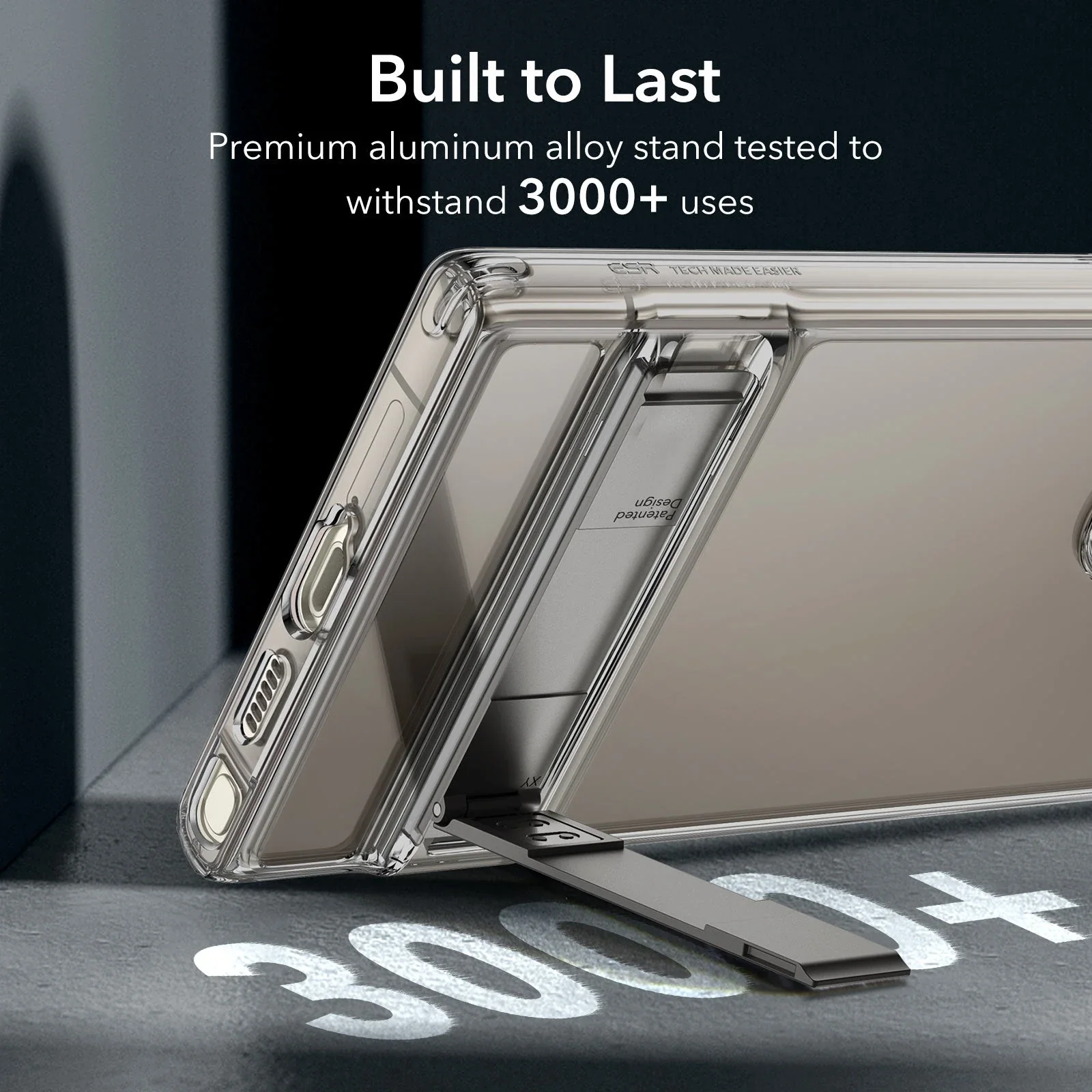 Galaxy S24 Ultra Boost Kickstand Case - Clear Grey - Image 3