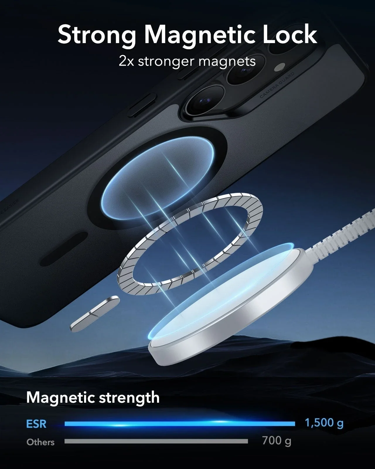 Galaxy S25+ HaloLock Classic Hybrid Case - Clear Grey - Image 3