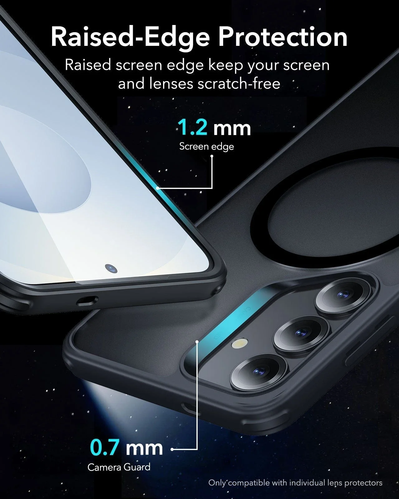 Galaxy S25+ HaloLock Classic Hybrid Case - Clear Grey - Image 7