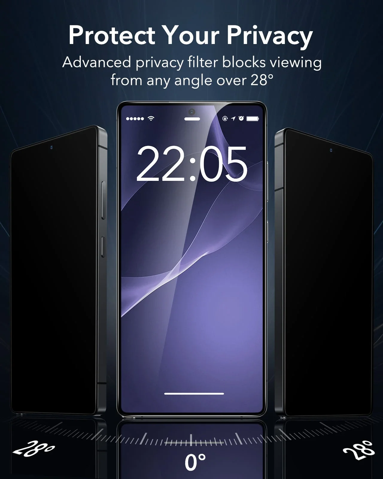 Galaxy S25 Ultra HaloLock Classic Hybrid Case Privacy Protection Bundle - Clear - Image 6