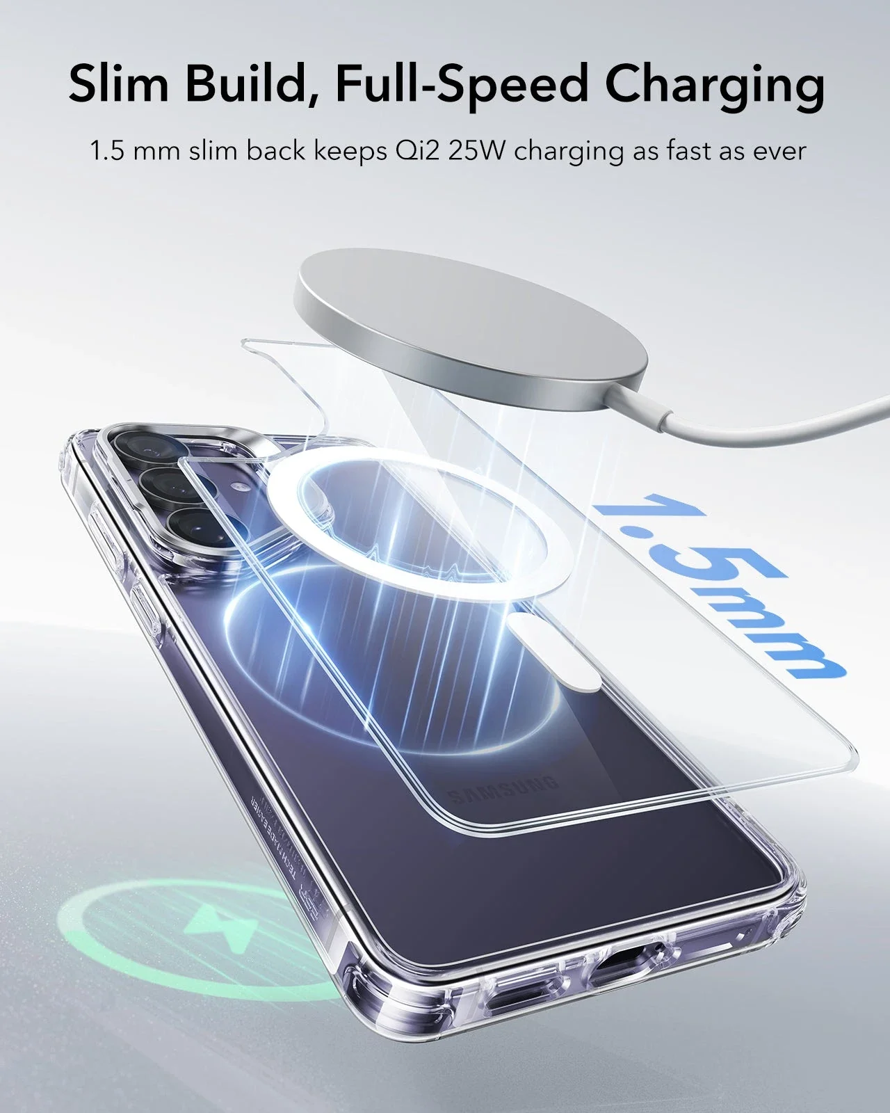 Galaxy S26 Classic Hybrid Magnetic Case (Stash Stand) - Clear - Image 8