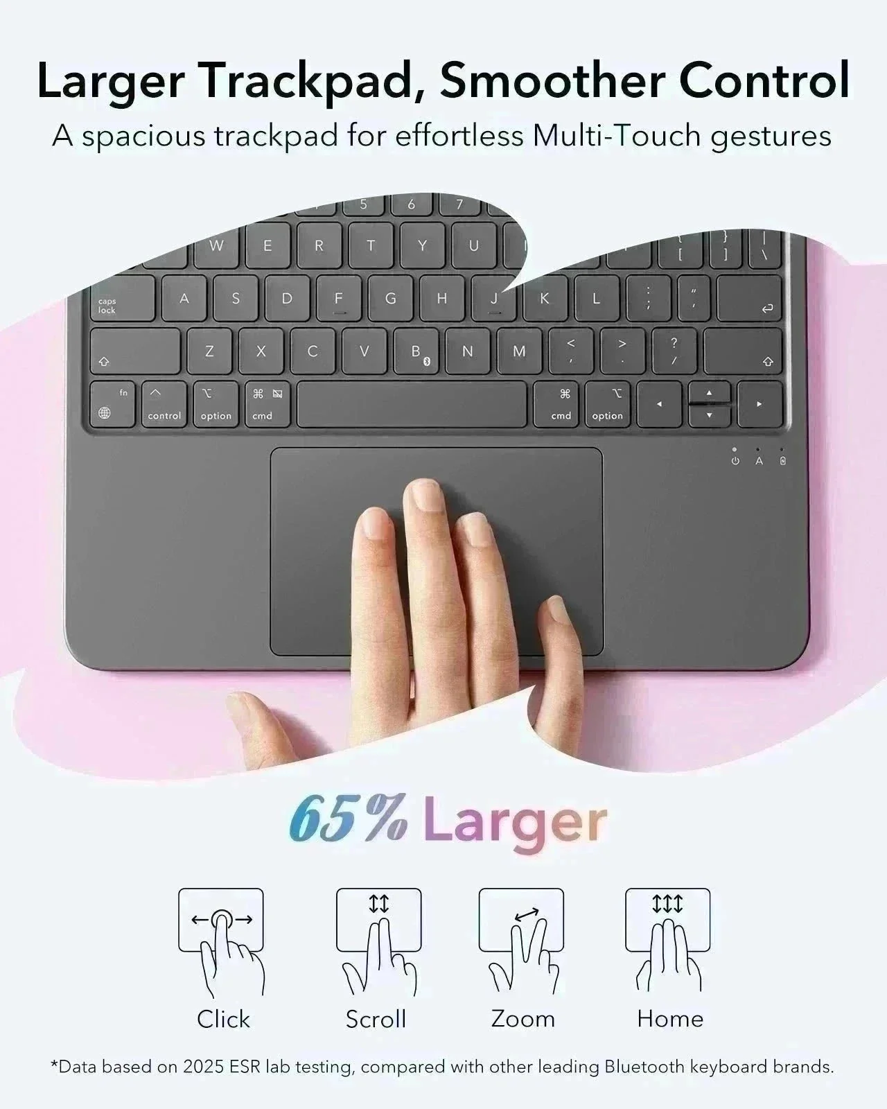 iPad 10th Gen Flex Keyboard Case (Detachable)  - US Layout-Pink - Image 5