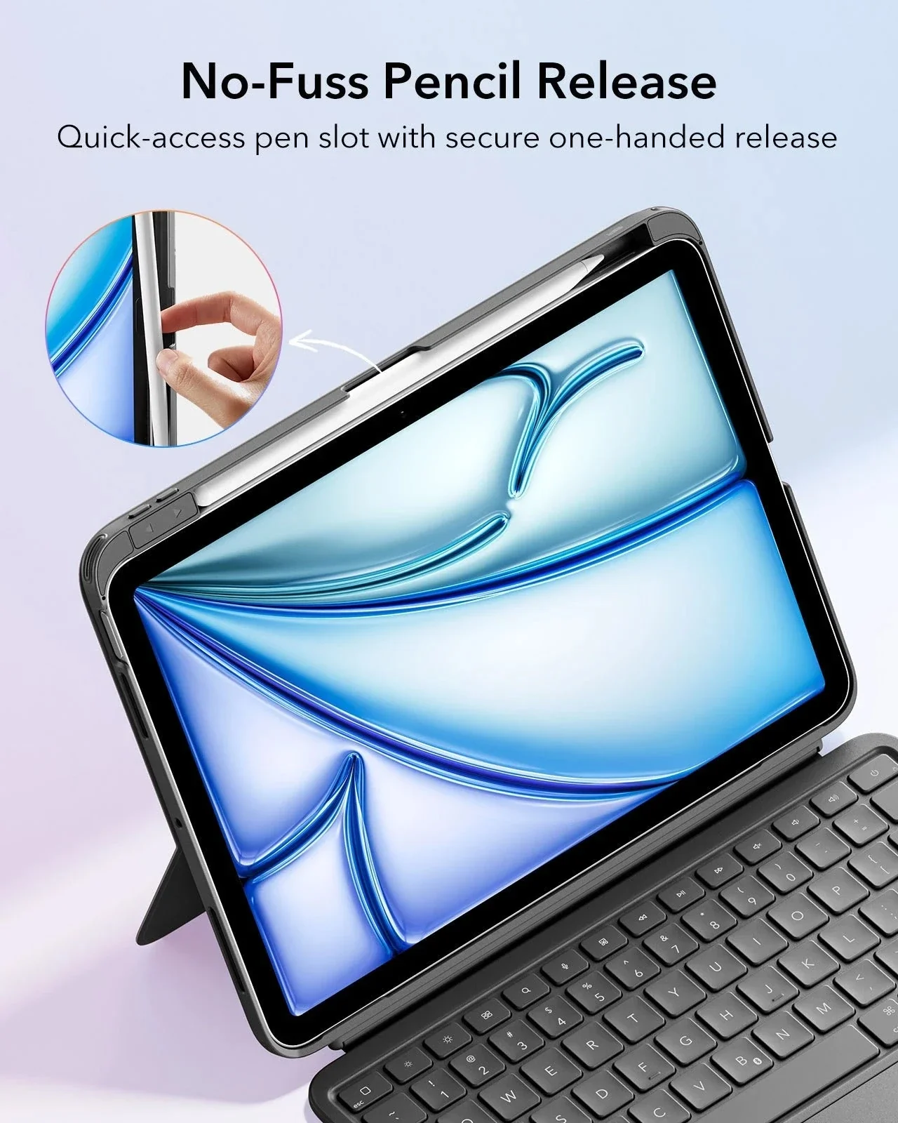 iPad Air 11" (M4) 2026 Flex Keyboard Case (Detachable)- US Layout-Dark Gray - Image 10