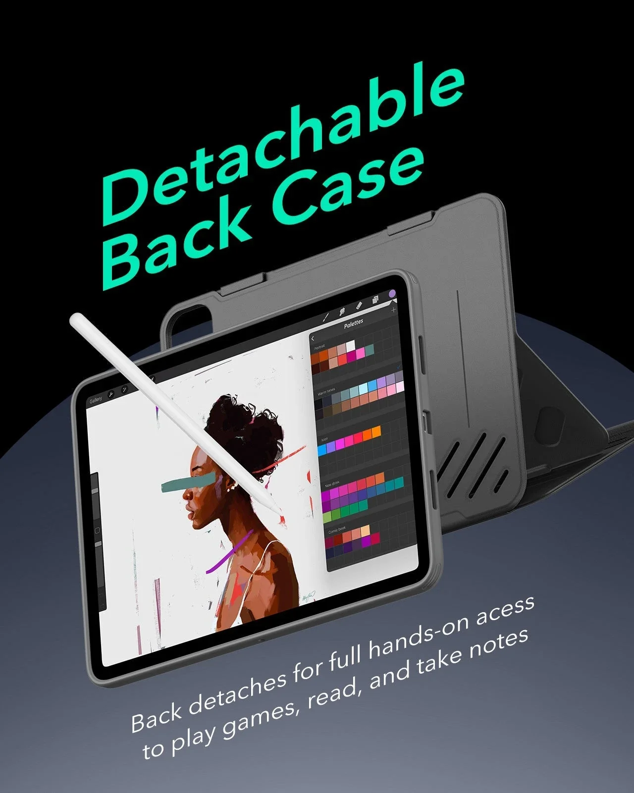 iPad Pro 11" (2025) Bundle Shift Magnetic Case & Armorite® Protection - Gray - Image 6