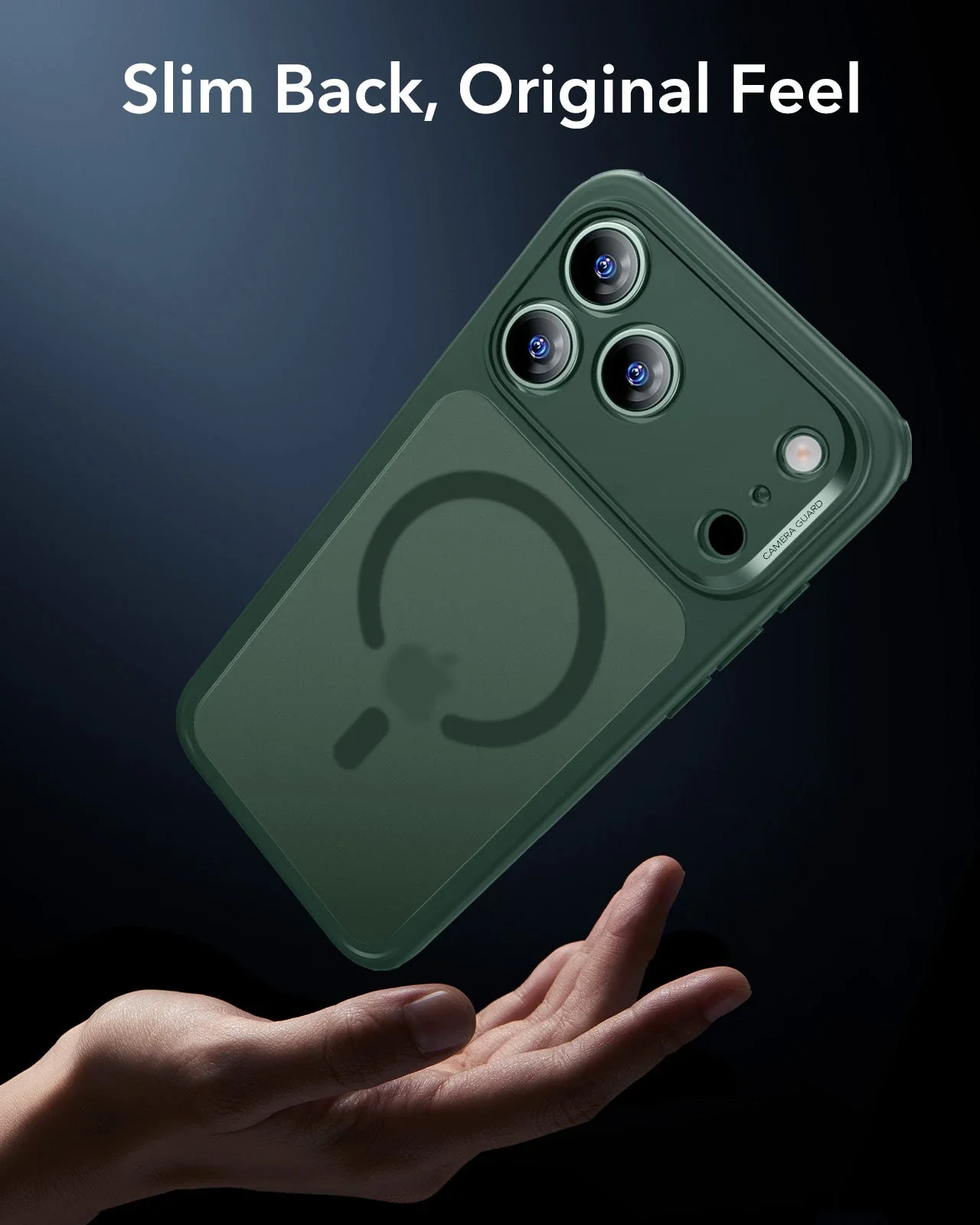 iPhone 17 Pro Max Classic Hybrid Magnetic Case (Camera Control) - Frosted Green - Image 7