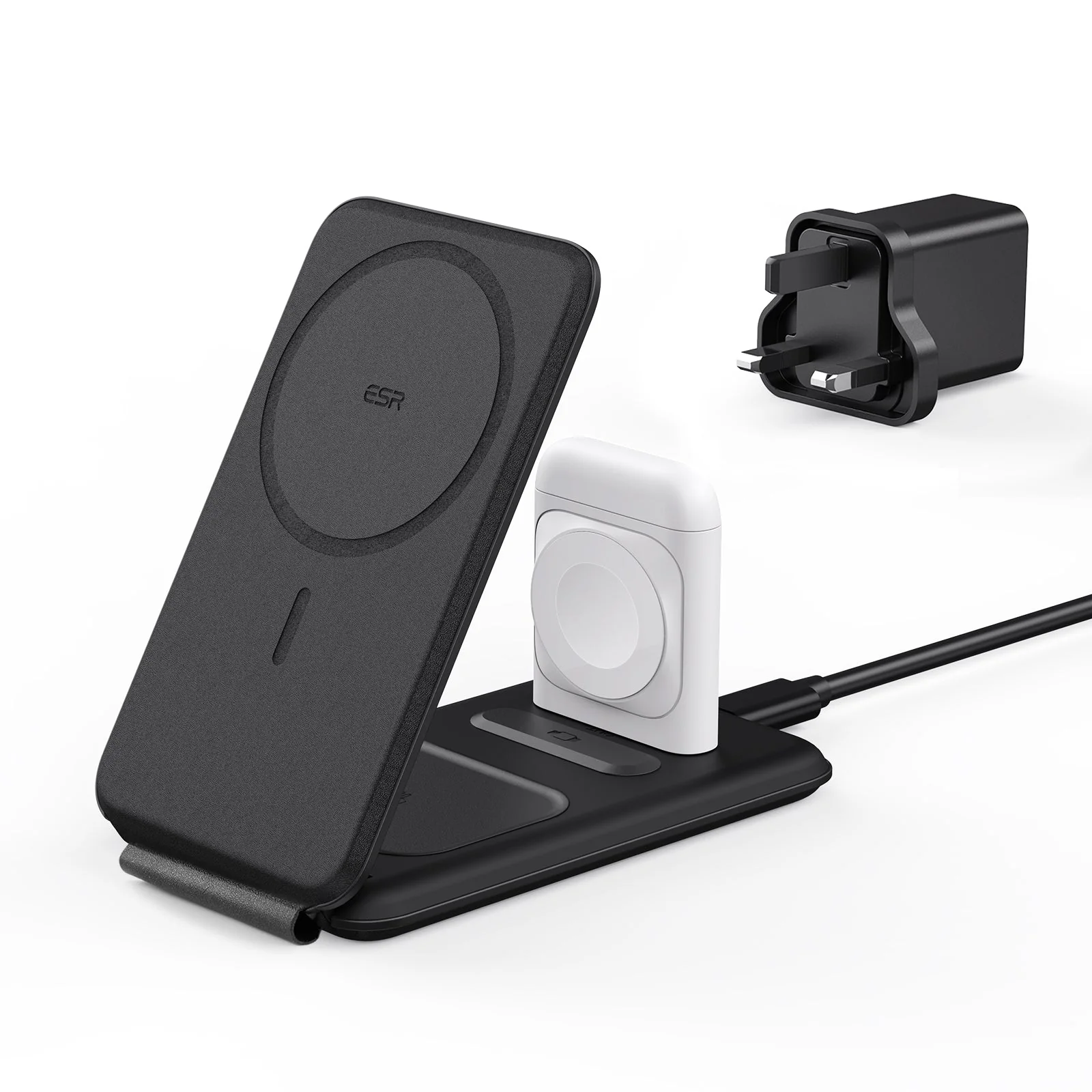 HaloLock™ 3-in-1 Travel Wireless Charging Set - White - AU Plug - Image 11
