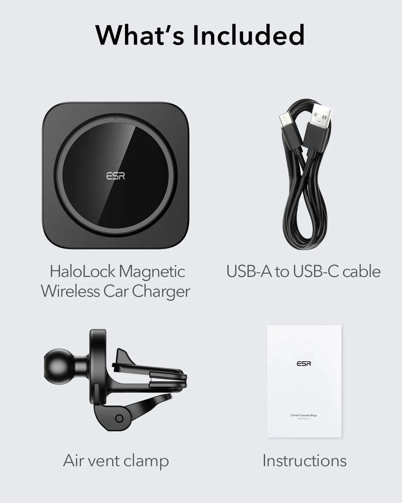 Magnetic Wireless Car Charger (HaloLock) - Black - Image 7