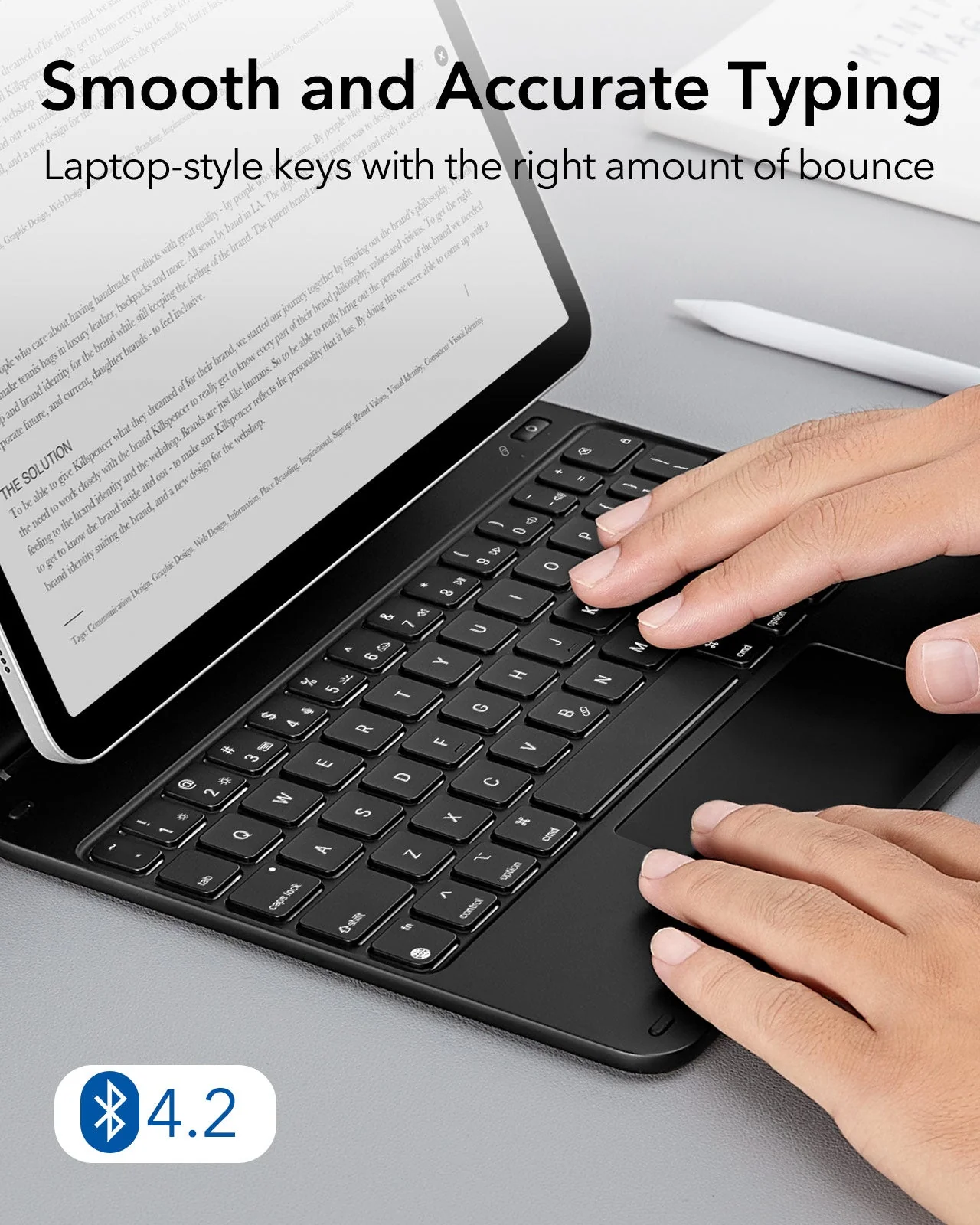 iPad 10th Generation Rebound Magnetic Keyboard Case - US Layout-Black - Image 6