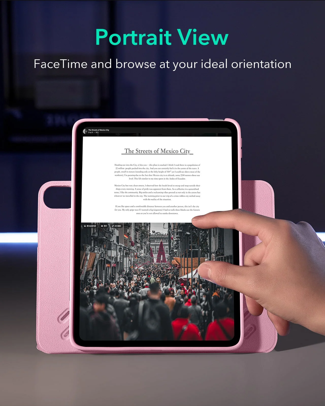 iPad 11" (A16, 2025) Shift Magnetic Case - Pink - Image 6